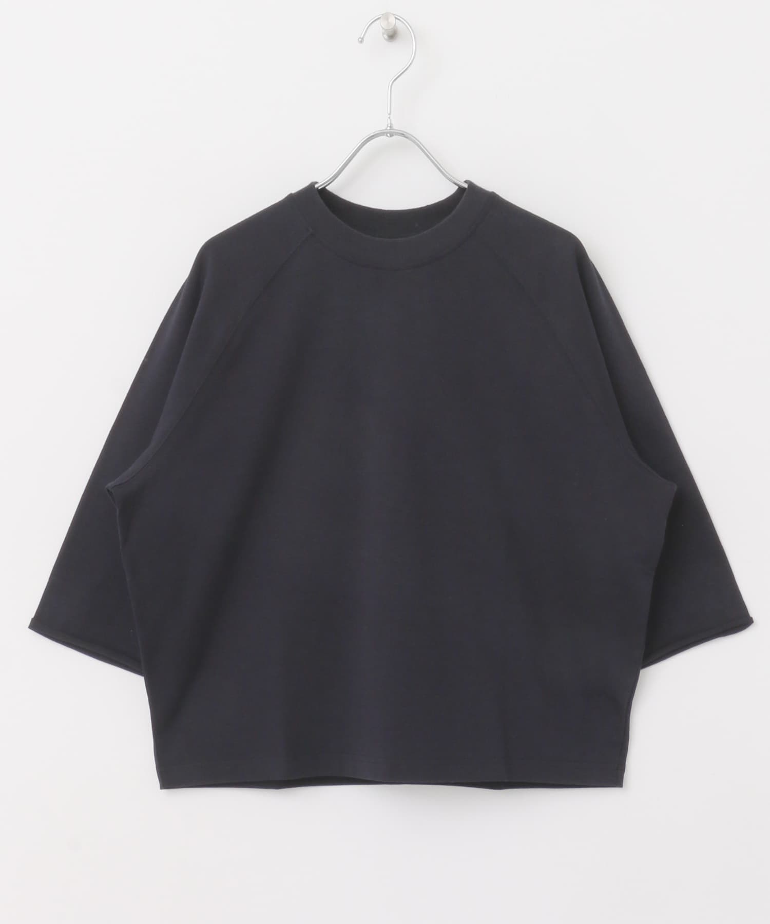 5分袖ラグランカットソー NAVY FREE
