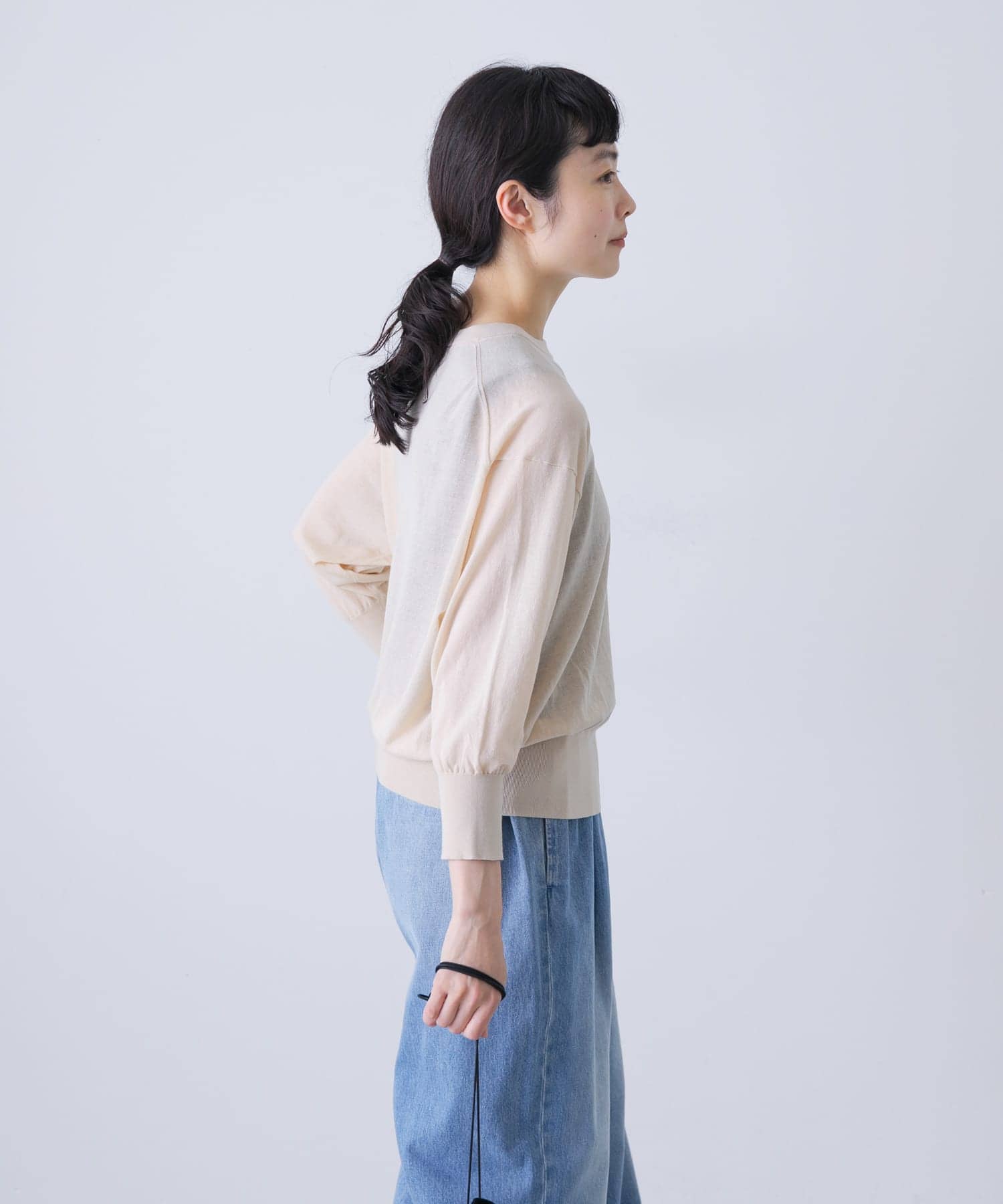 コットンエアリー7分袖プルオーバー(FREE BEIGE): トップス｜URBAN