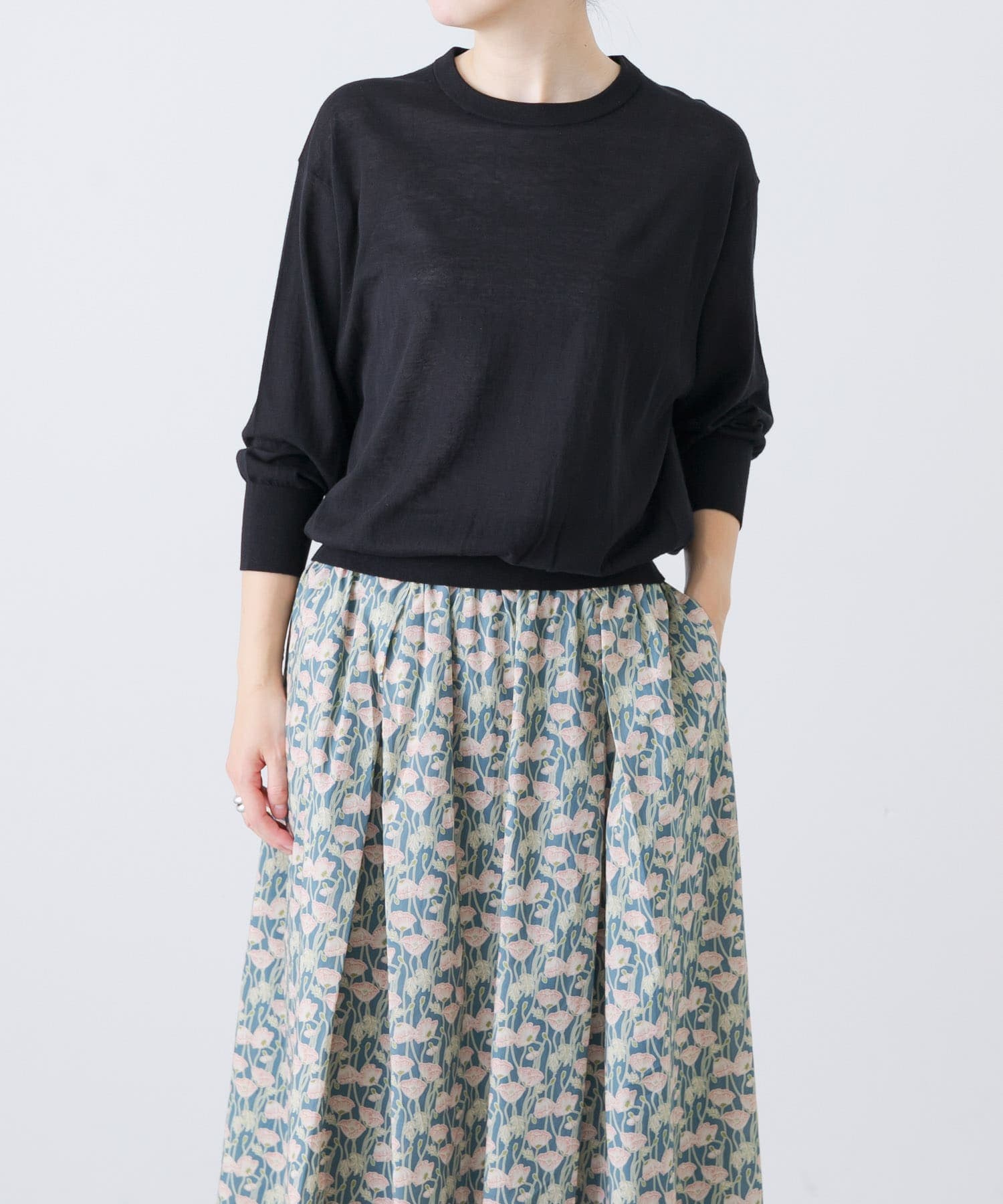 コットンエアリー7分袖プルオーバー