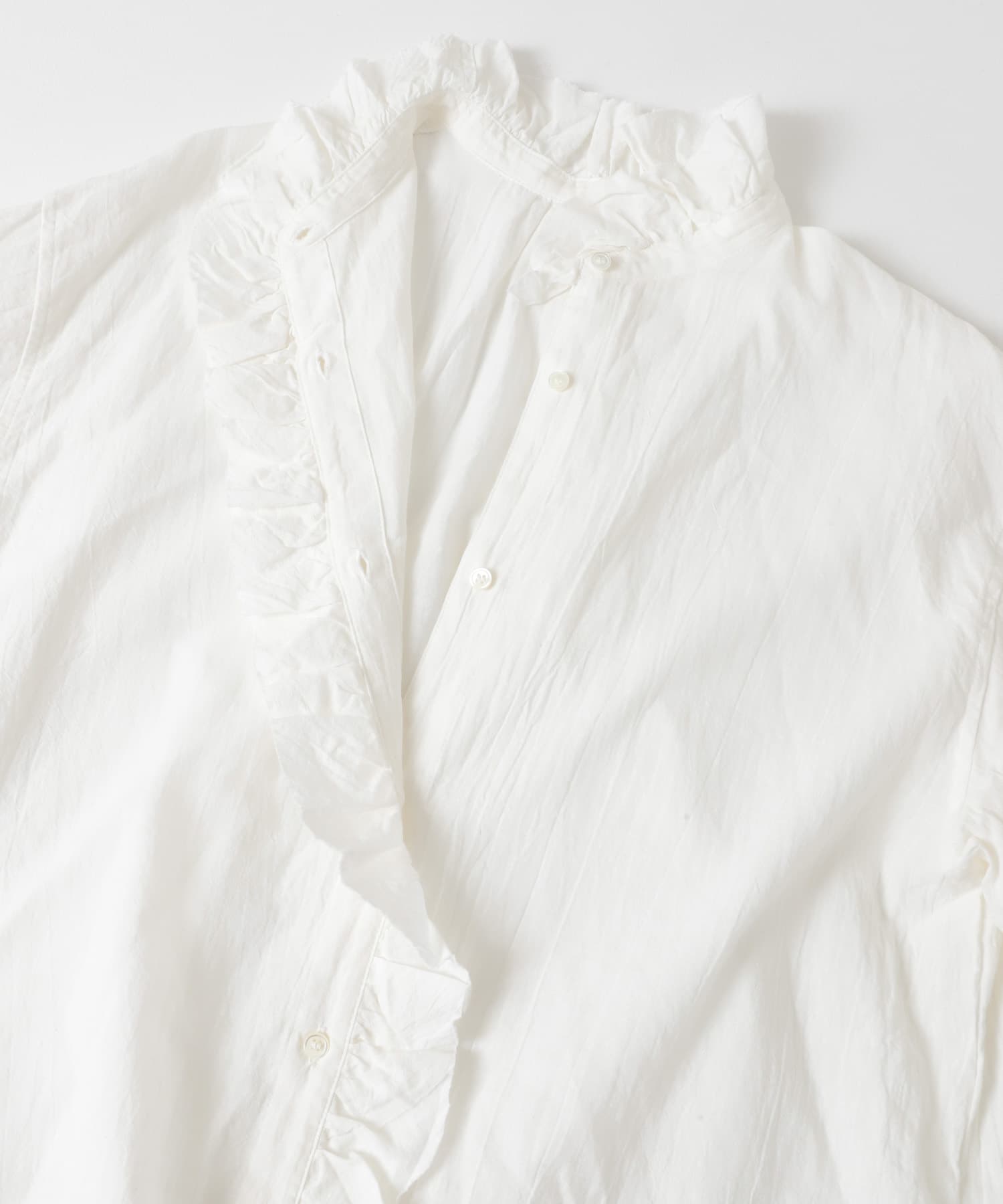 最終価格です　今期25SS新品未使用品コットンリネンフリルシャツ FREE 楽天市場】コットンリネンストライプ フリル ブラウス／23区