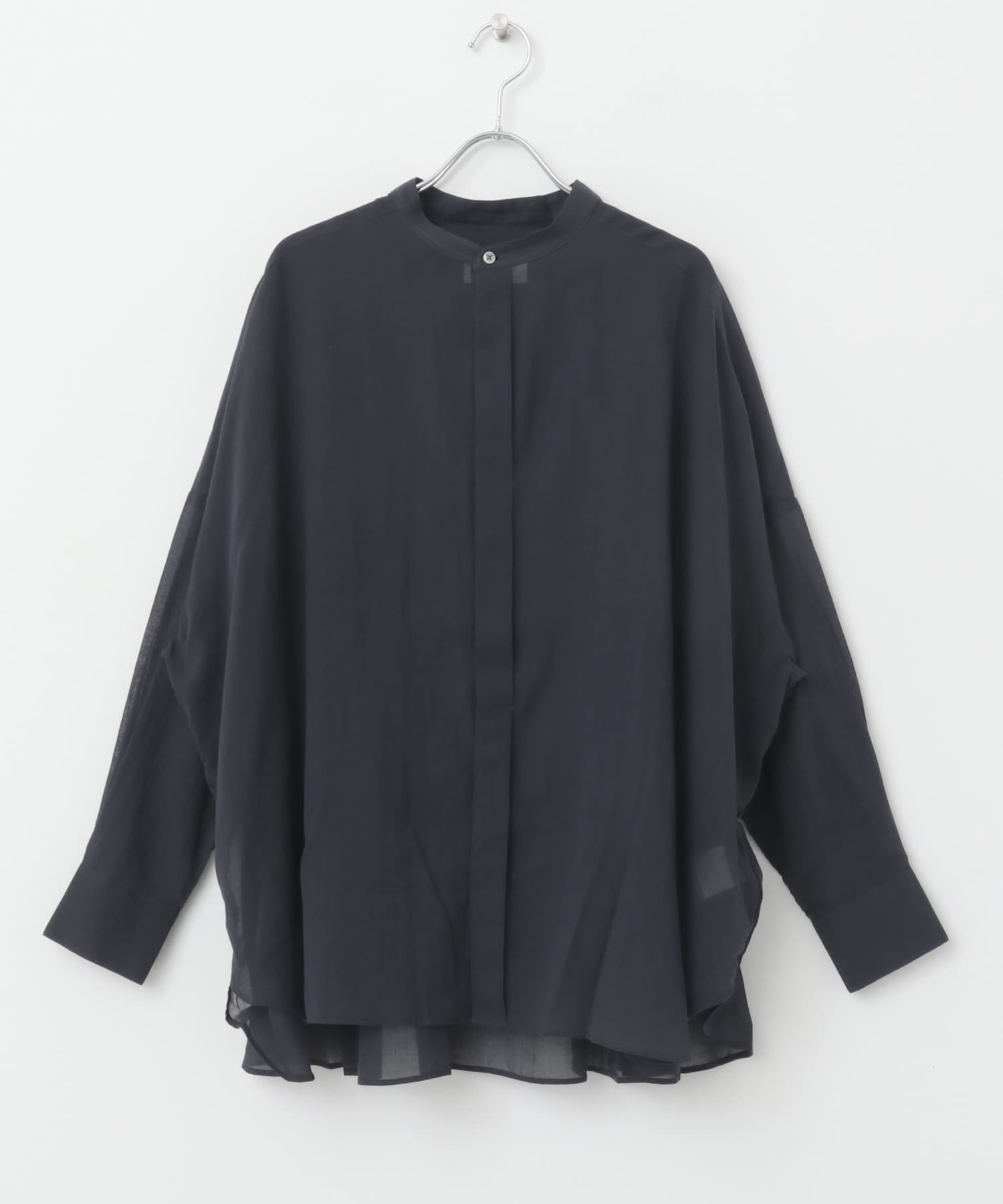 バックタックワイドシャツ NAVY FREE