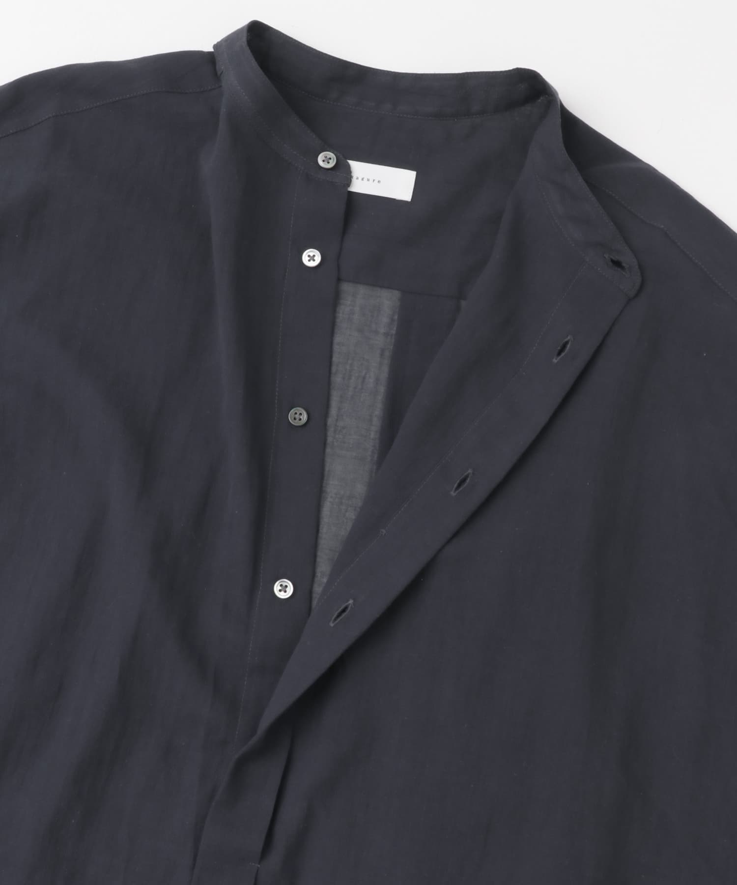 バックタックワイドシャツ NAVY FREE