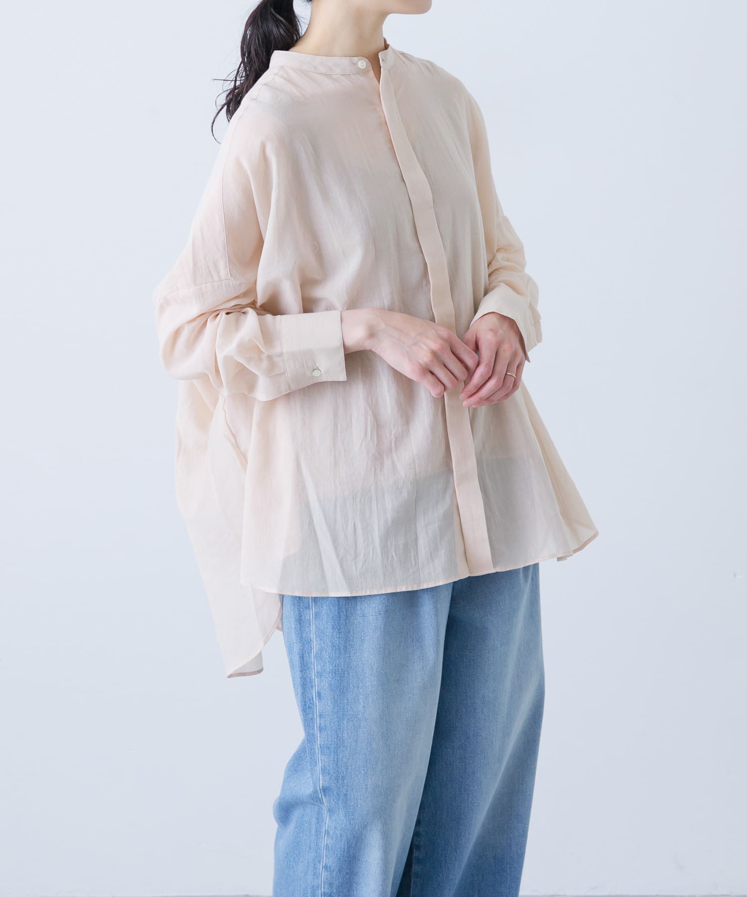 バックタックワイドシャツ