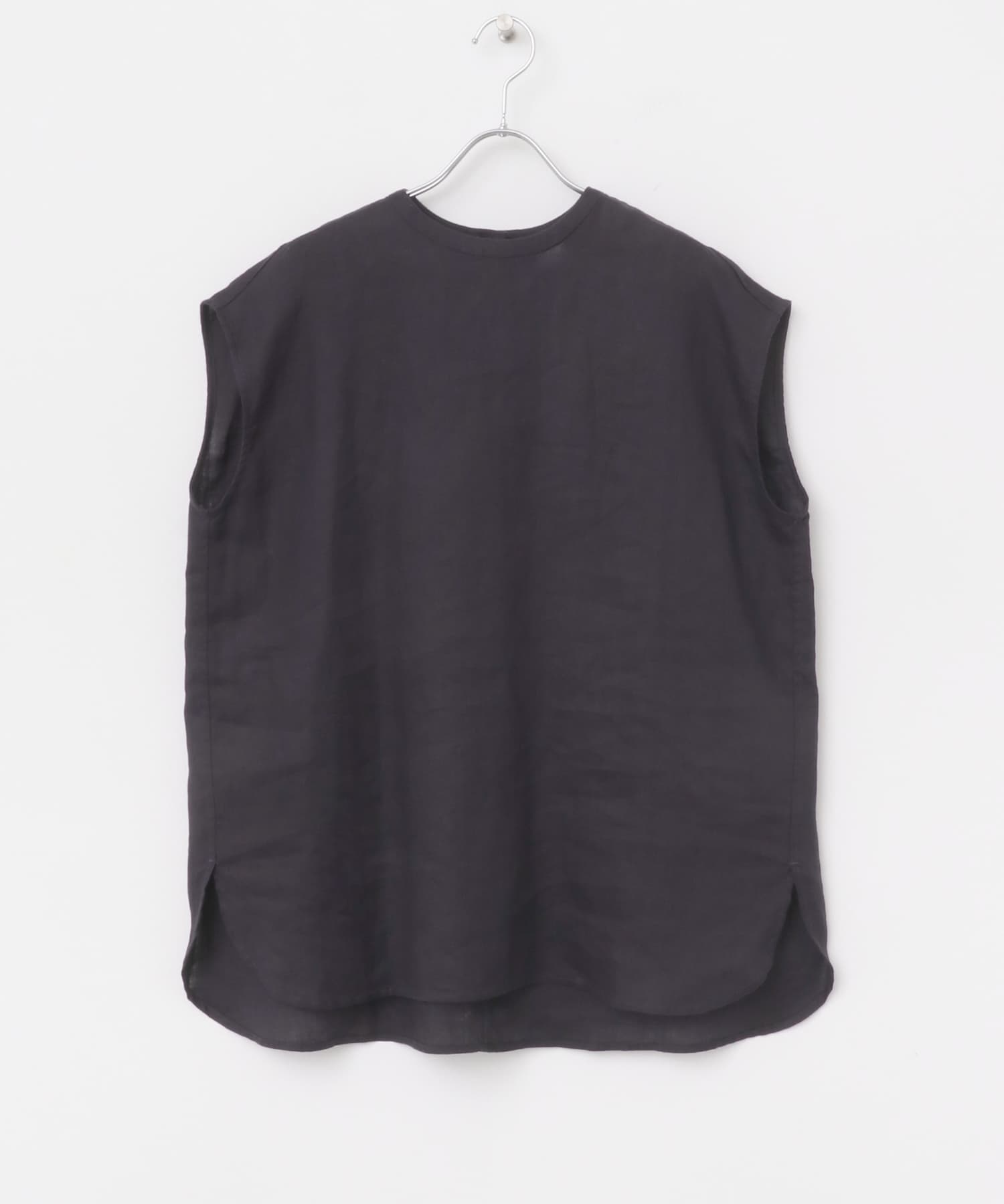 リネンフレンチクルーネック NAVY FREE