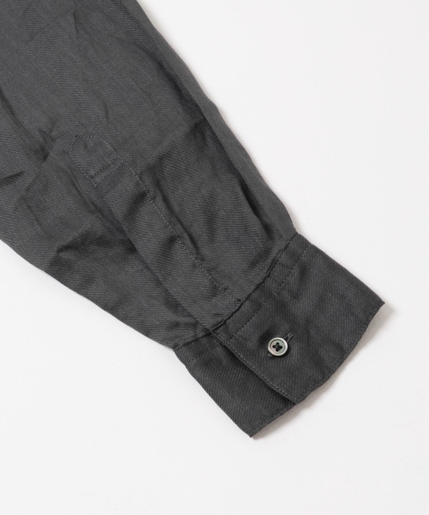 ラミースタンドカラーショートシャツ INK BLACK FREE