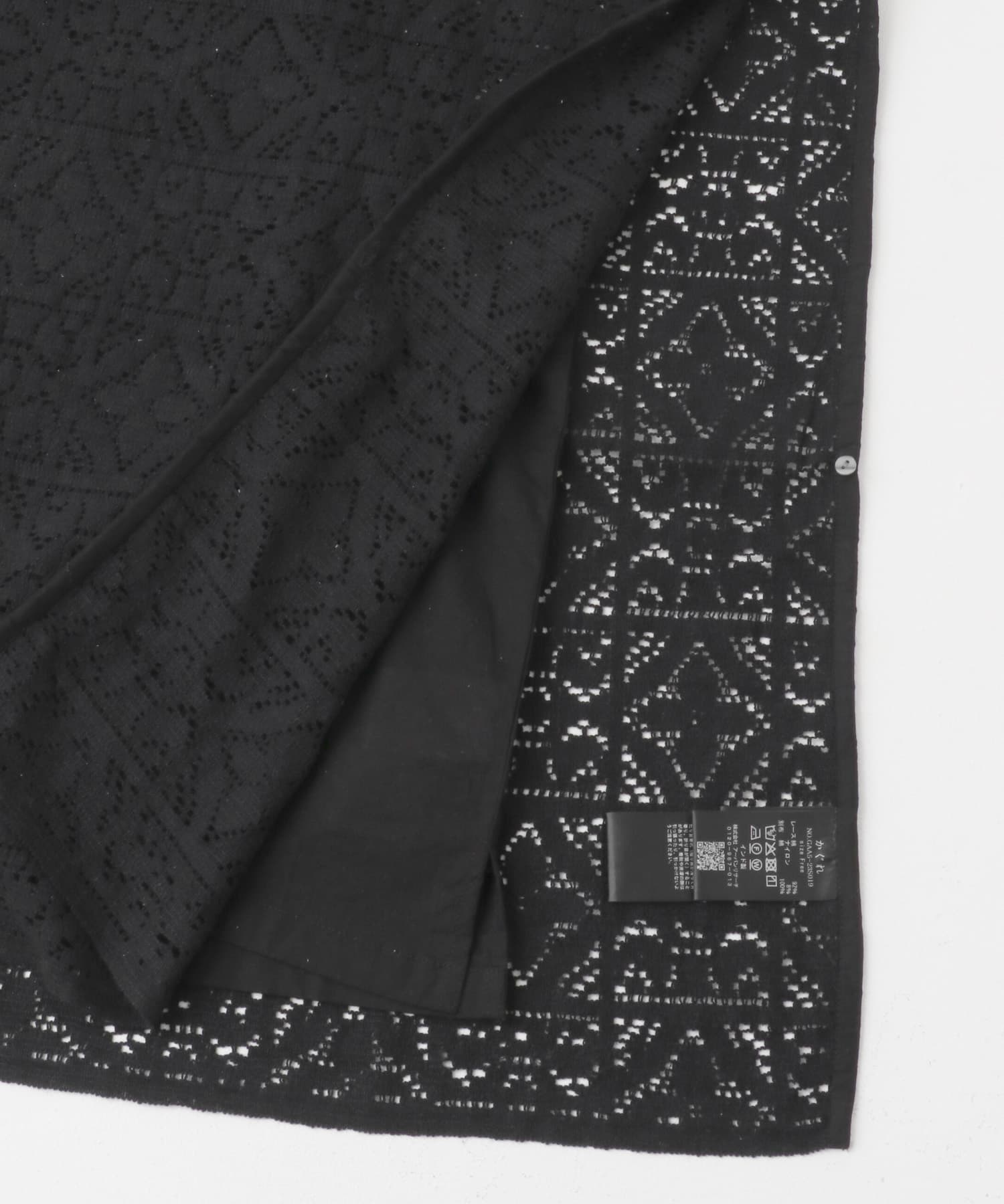 コットンレースポンチョプルオーバー BLACK FREE