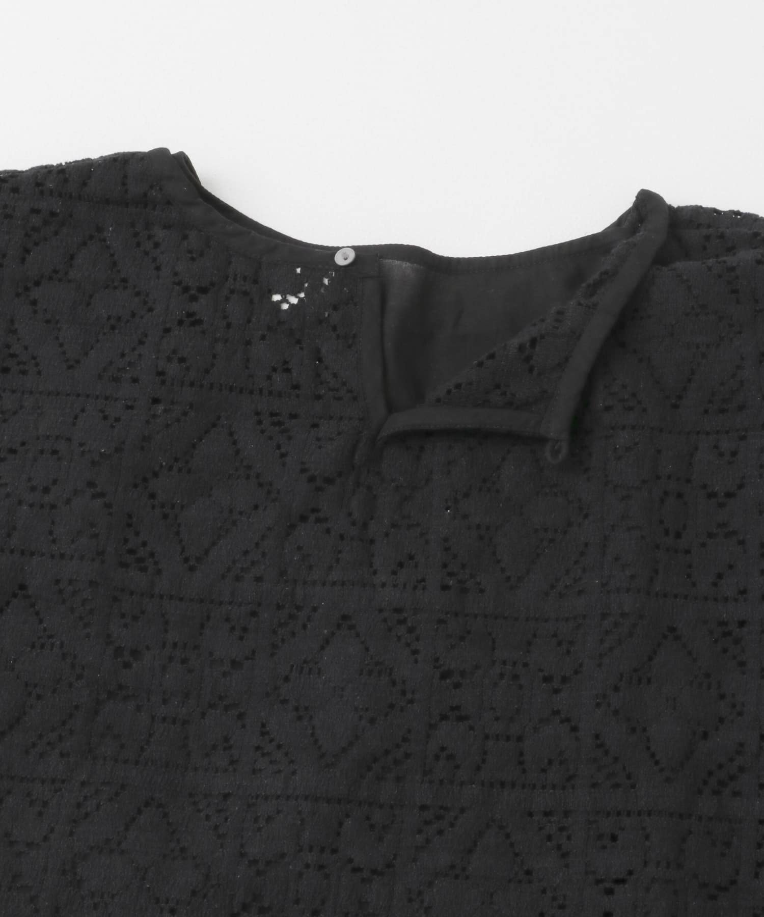 コットンレースポンチョプルオーバー BLACK FREE