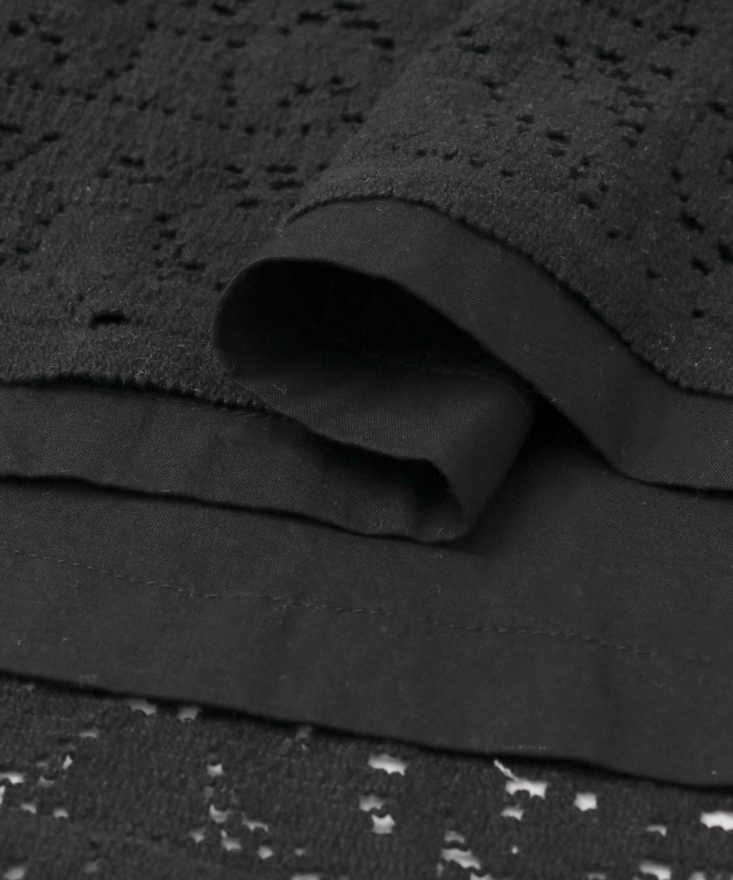 コットンレースポンチョプルオーバー BLACK FREE