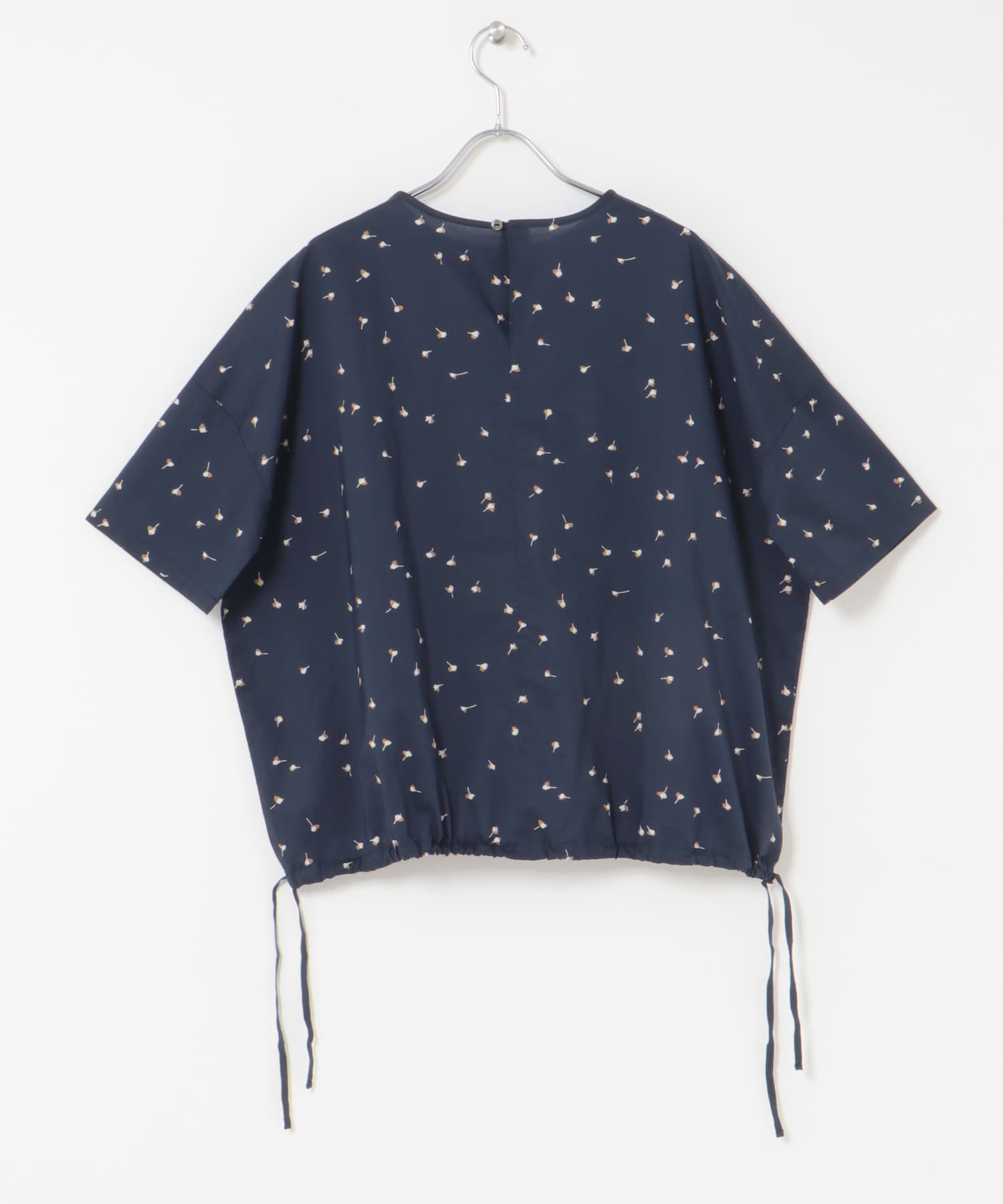 小花ドロストプルオーバー NAVY FREE