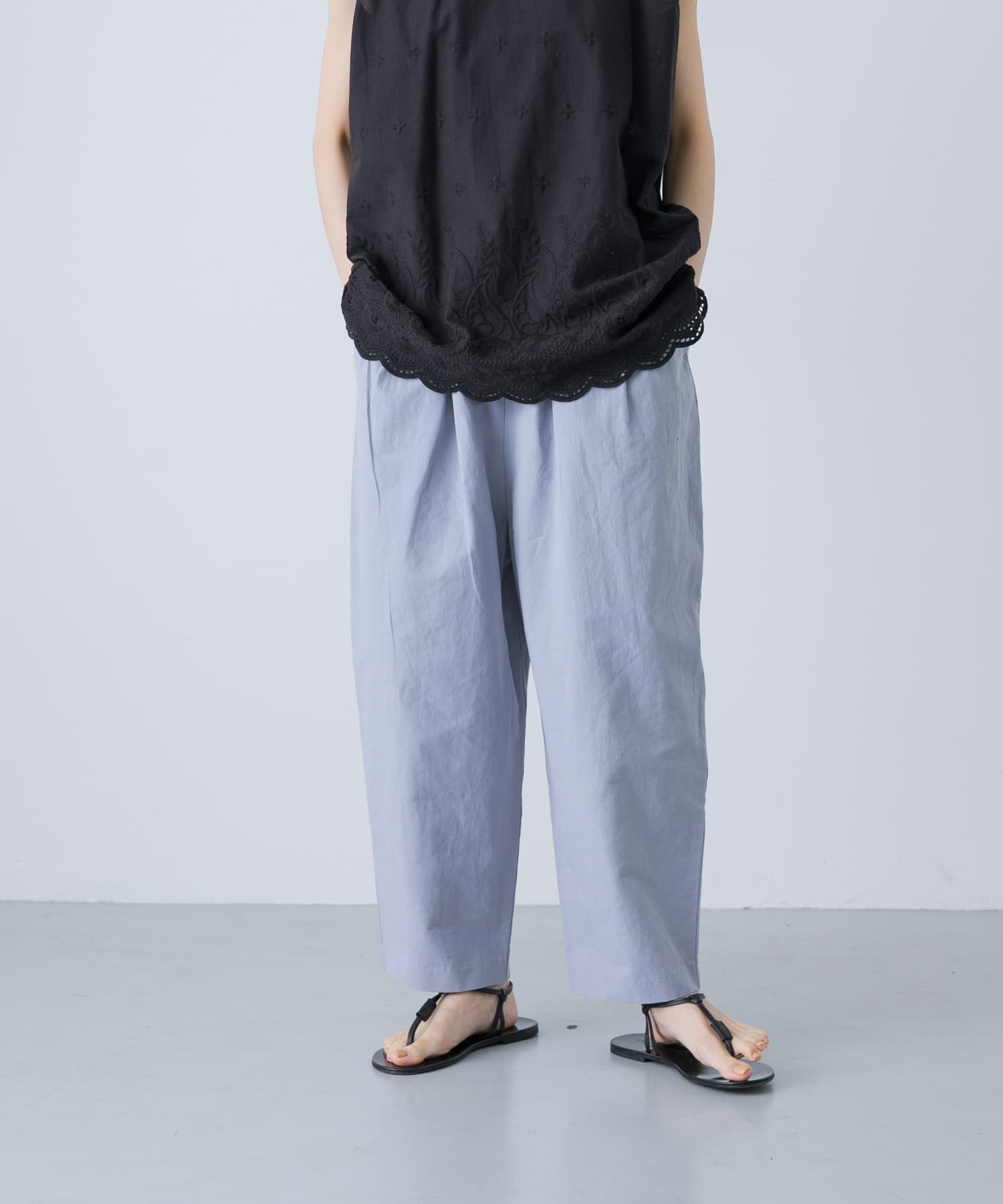 ウェザーワッシャーサルエルパンツ