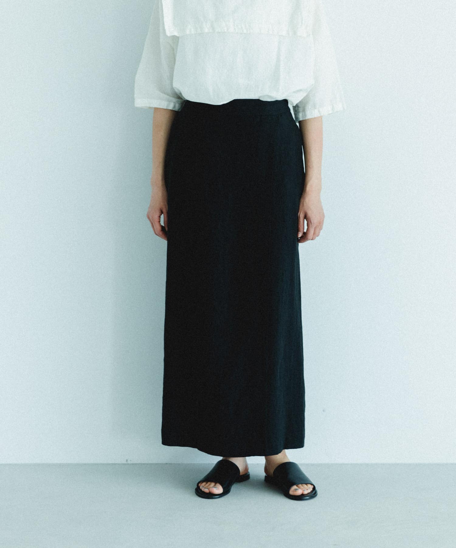 リネンラミーラップスカート