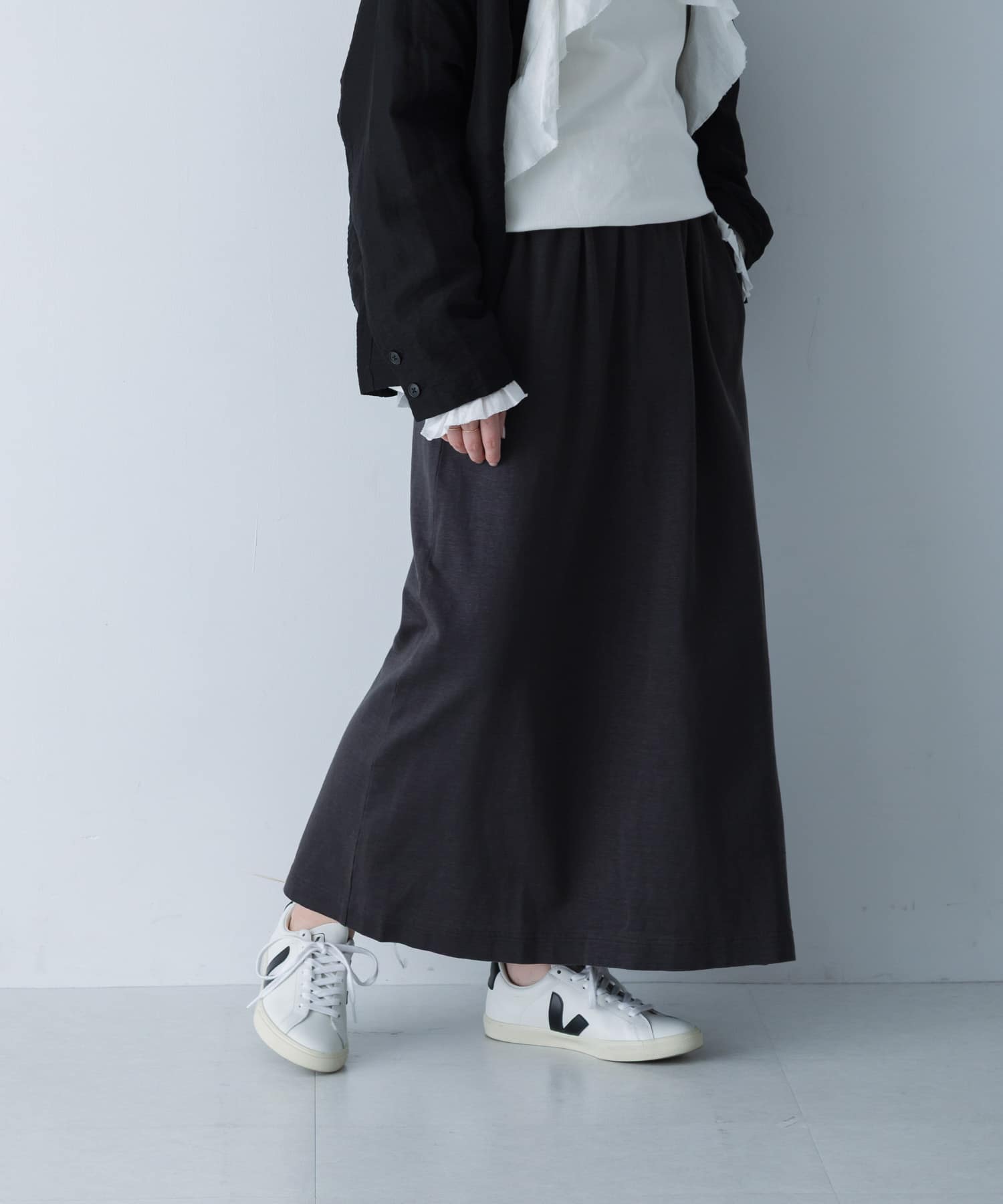 リネンカットストレートスカート