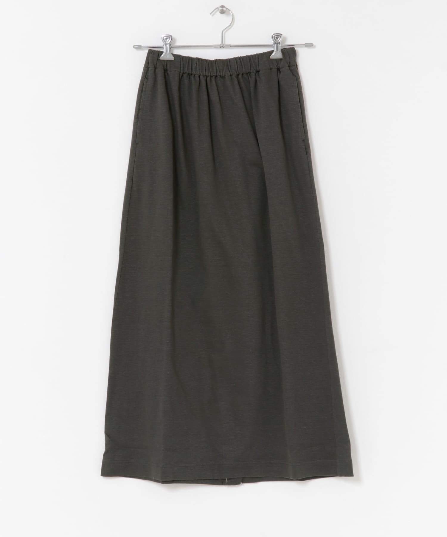 リネンカットストレートスカート CHARCOAL FREE