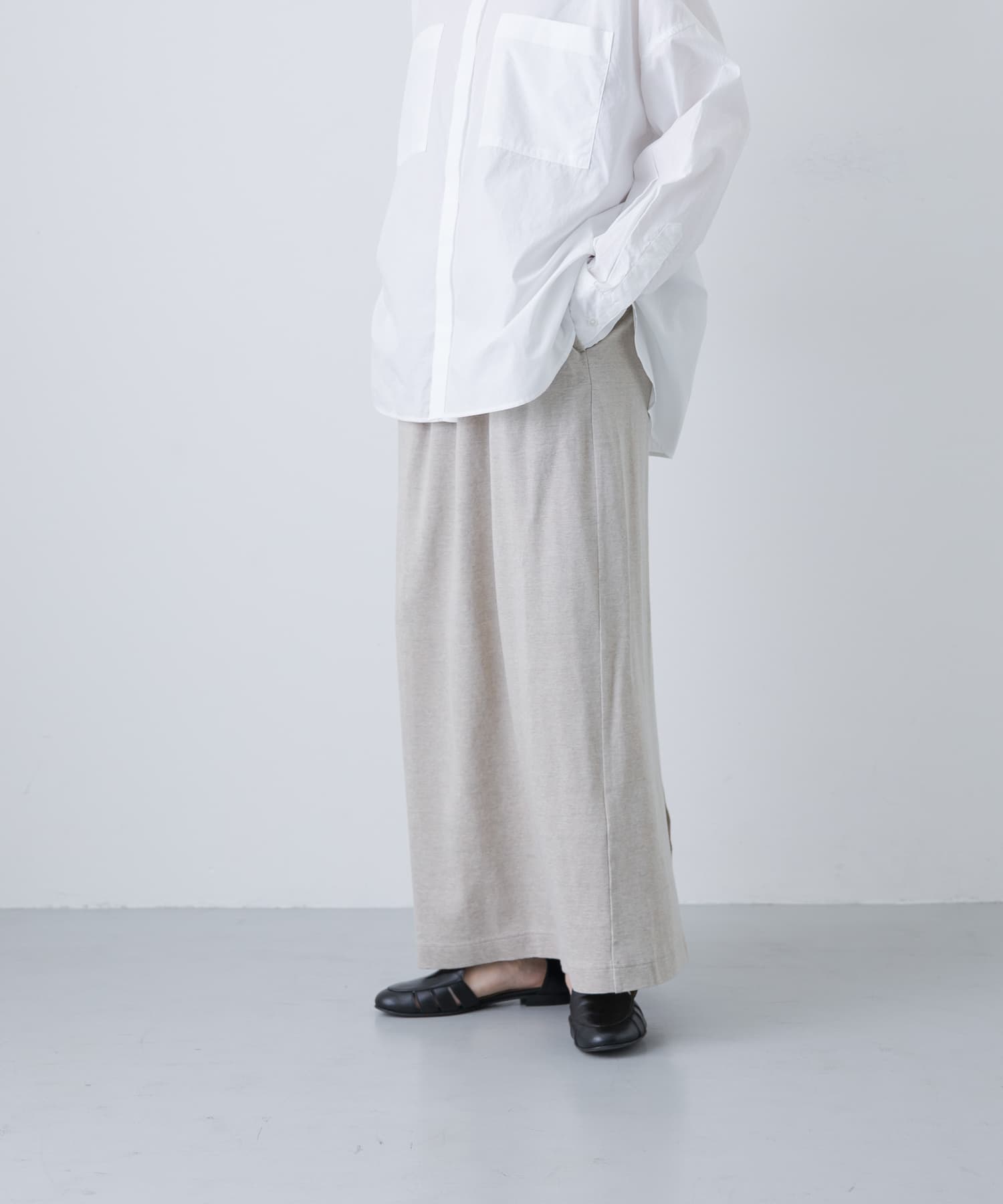リネンカットストレートスカート
