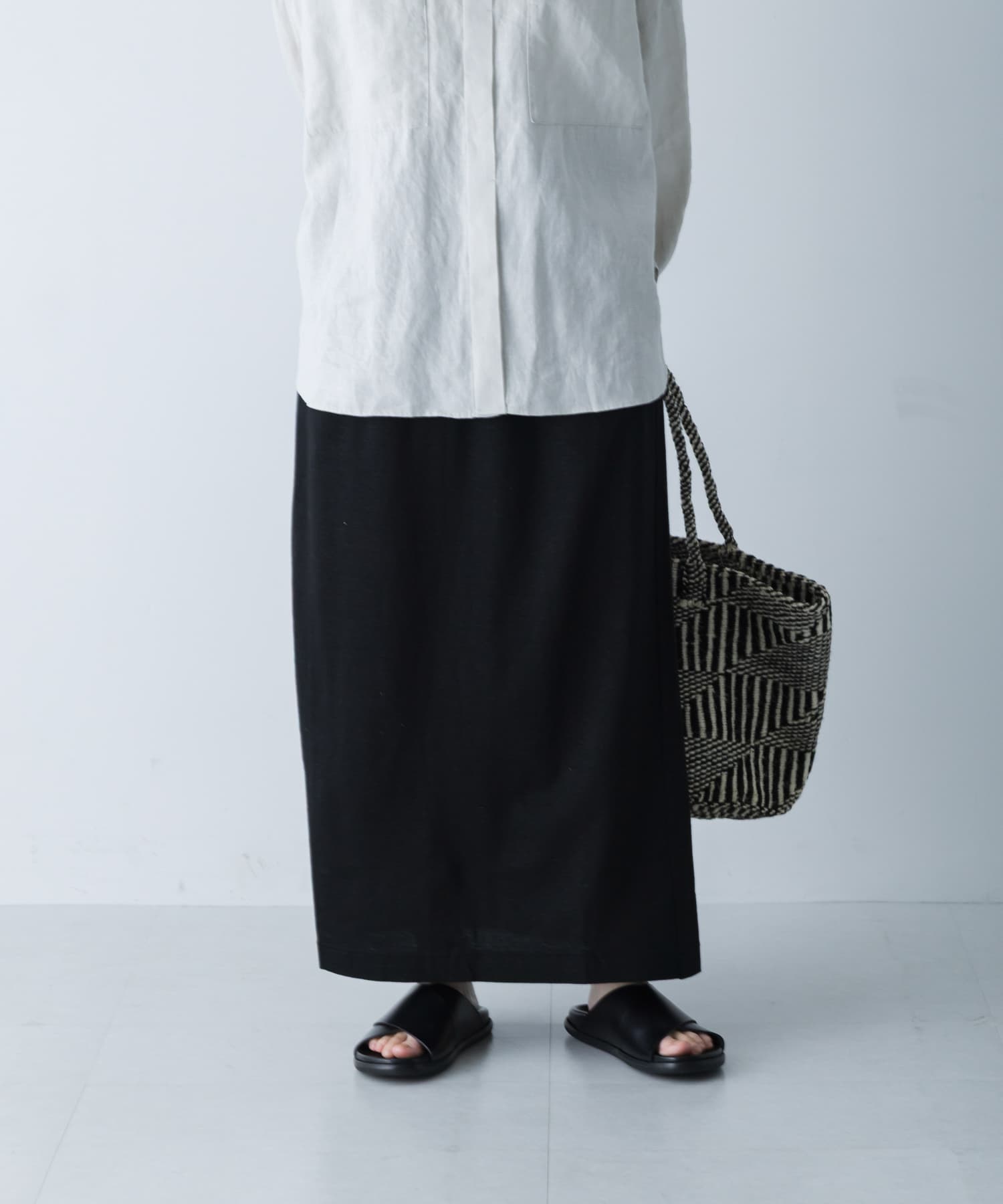 リネンカットストレートスカート