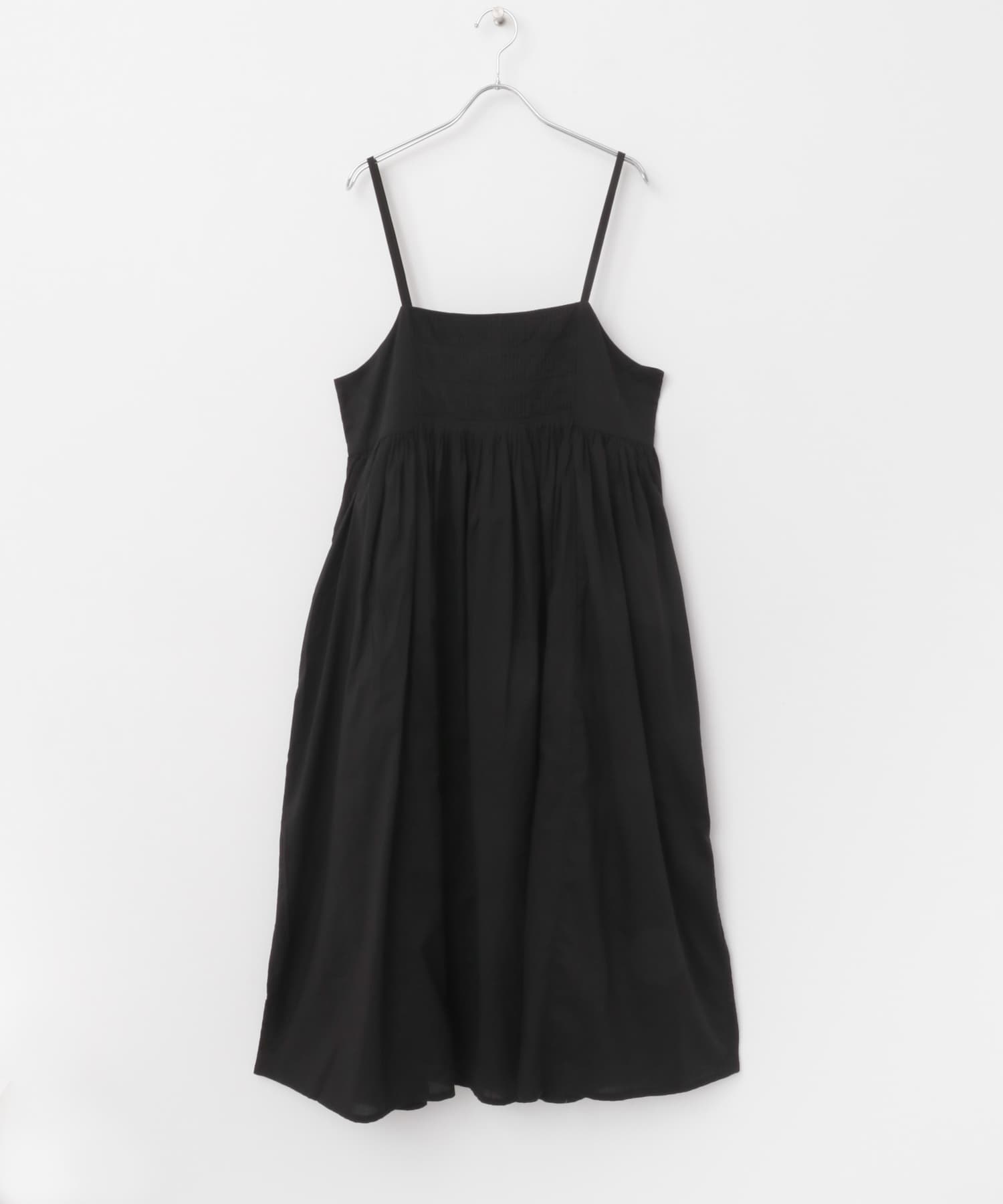 ピンタックキャミワンピース BLACK FREE