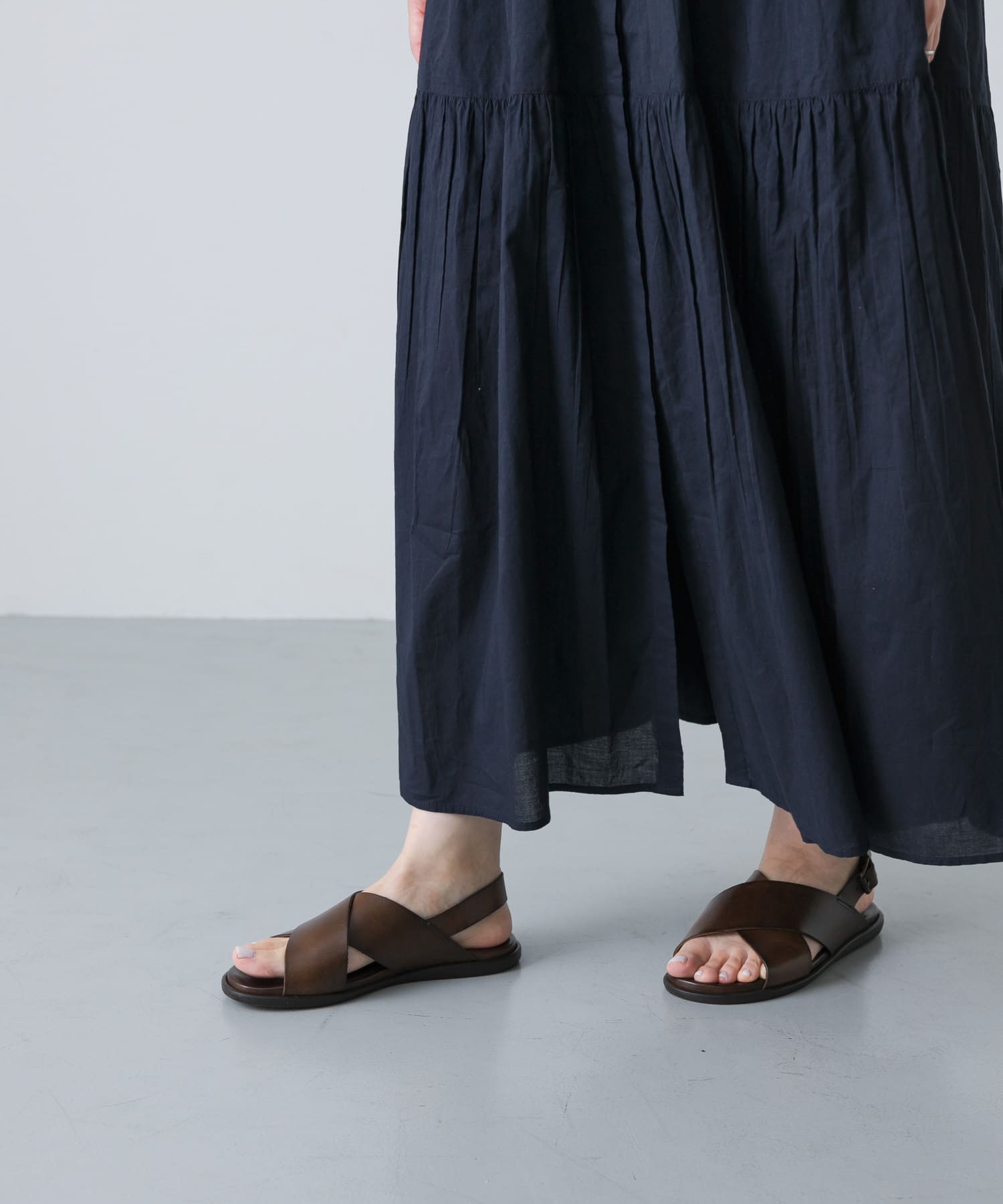 2サイズ展開』フロント刺繍ノースリーブワンピース(0 NAVY