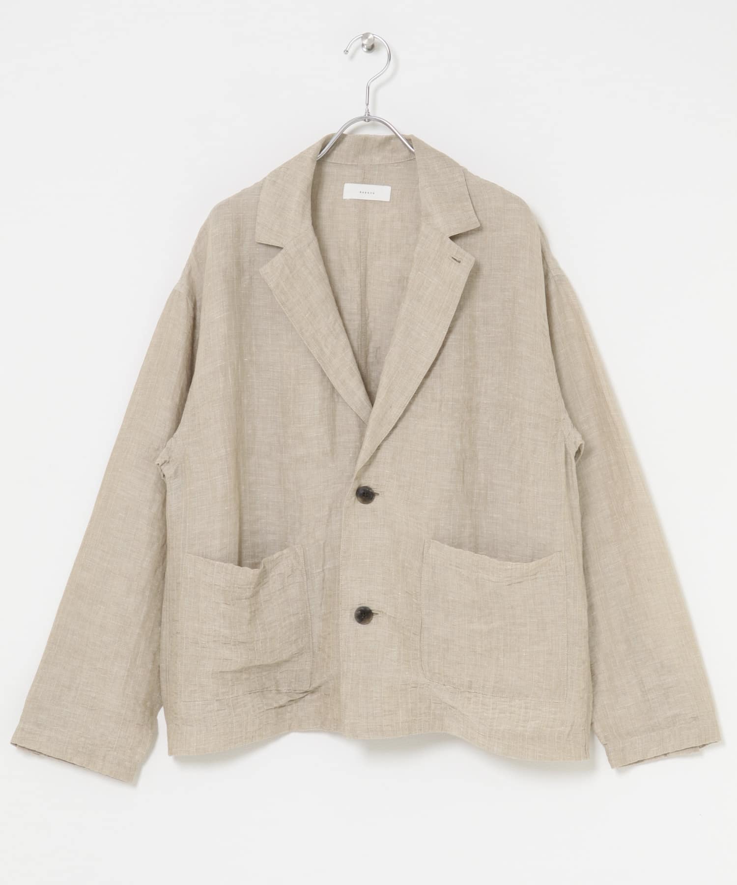 リネンレーヨンテーラードジャケット BEIGE FREE