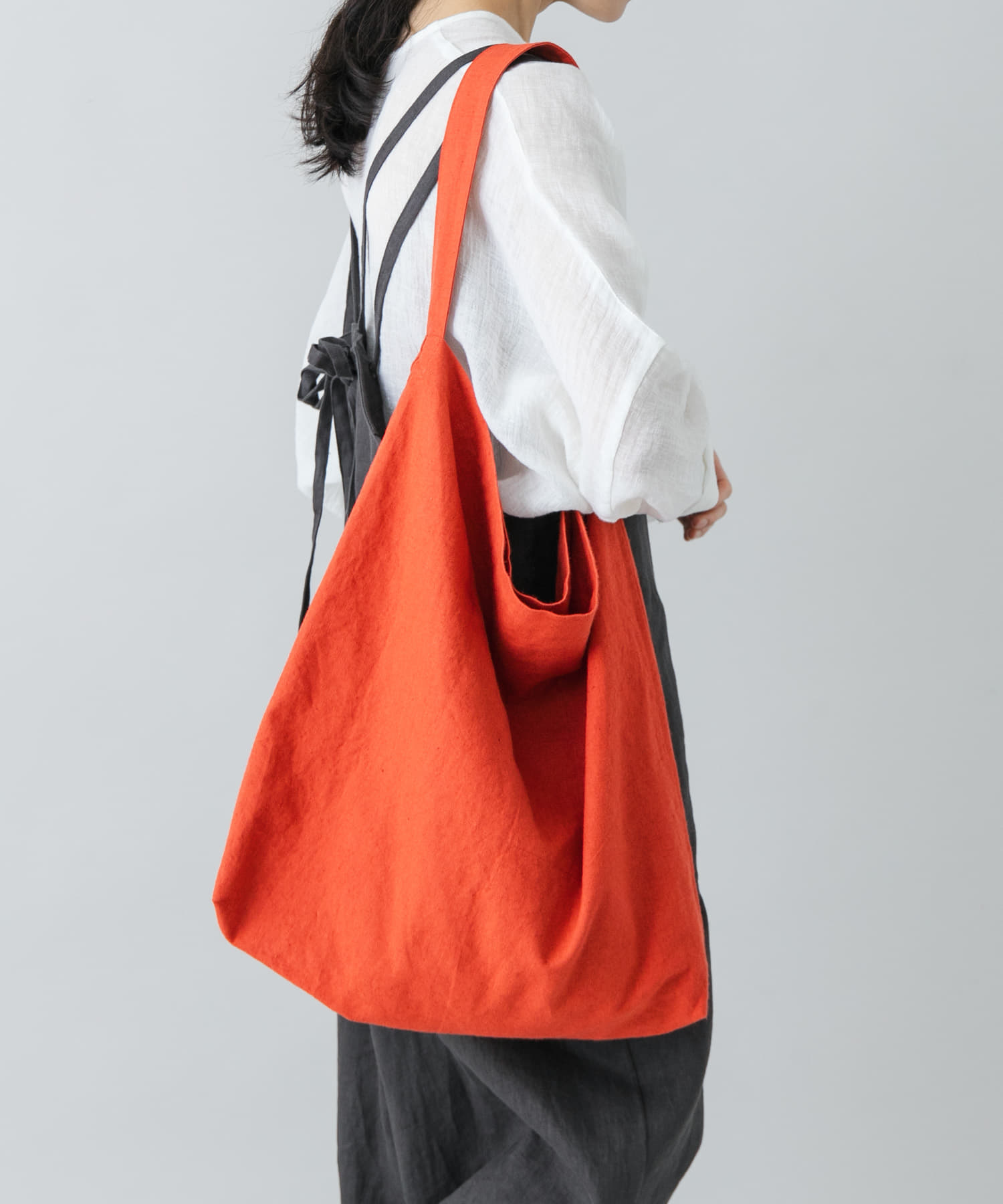 コットンリネントートバッグ RED FREE