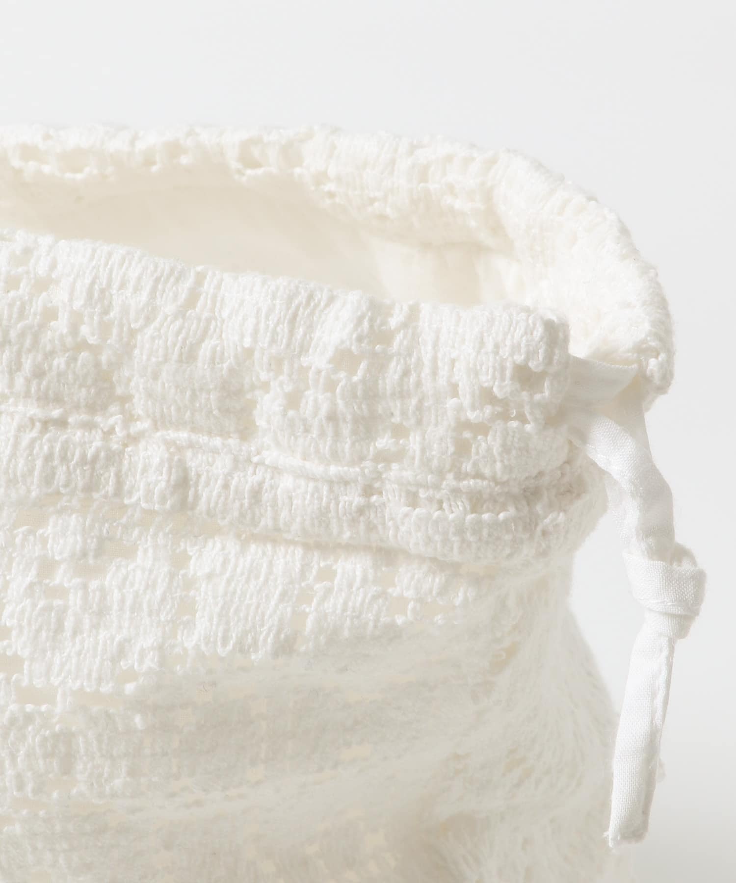 コットンレース巾着バッグ OFF FREE