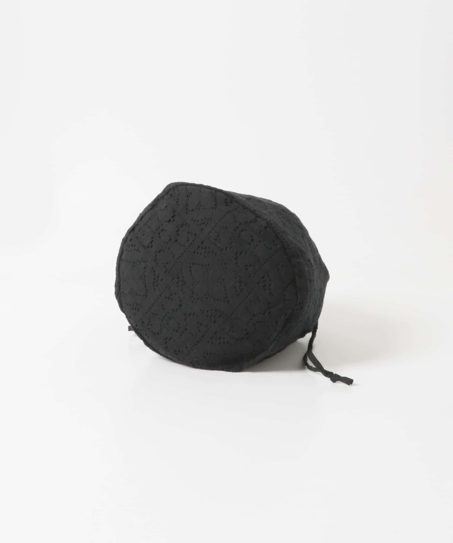 コットンレース巾着バッグ BLACK FREE