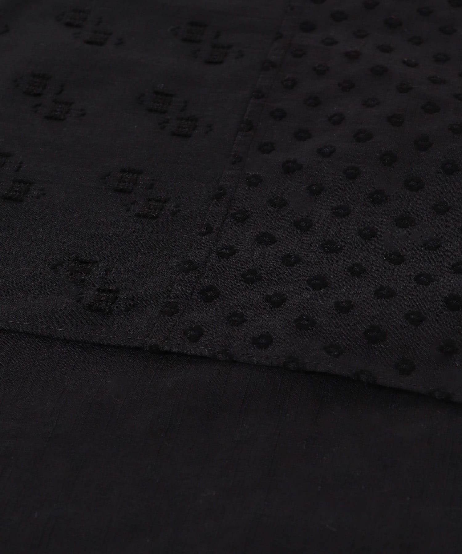 ジャガードパッチワークスカーフ BLACK FREE