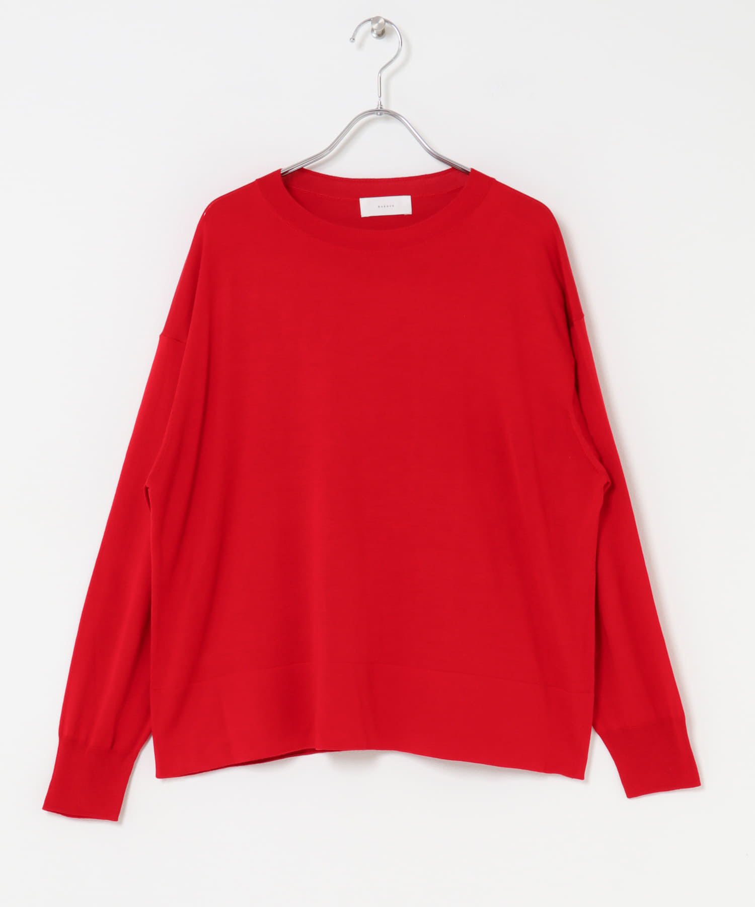 ウォッシャブルシルクワイドニット RED FREE