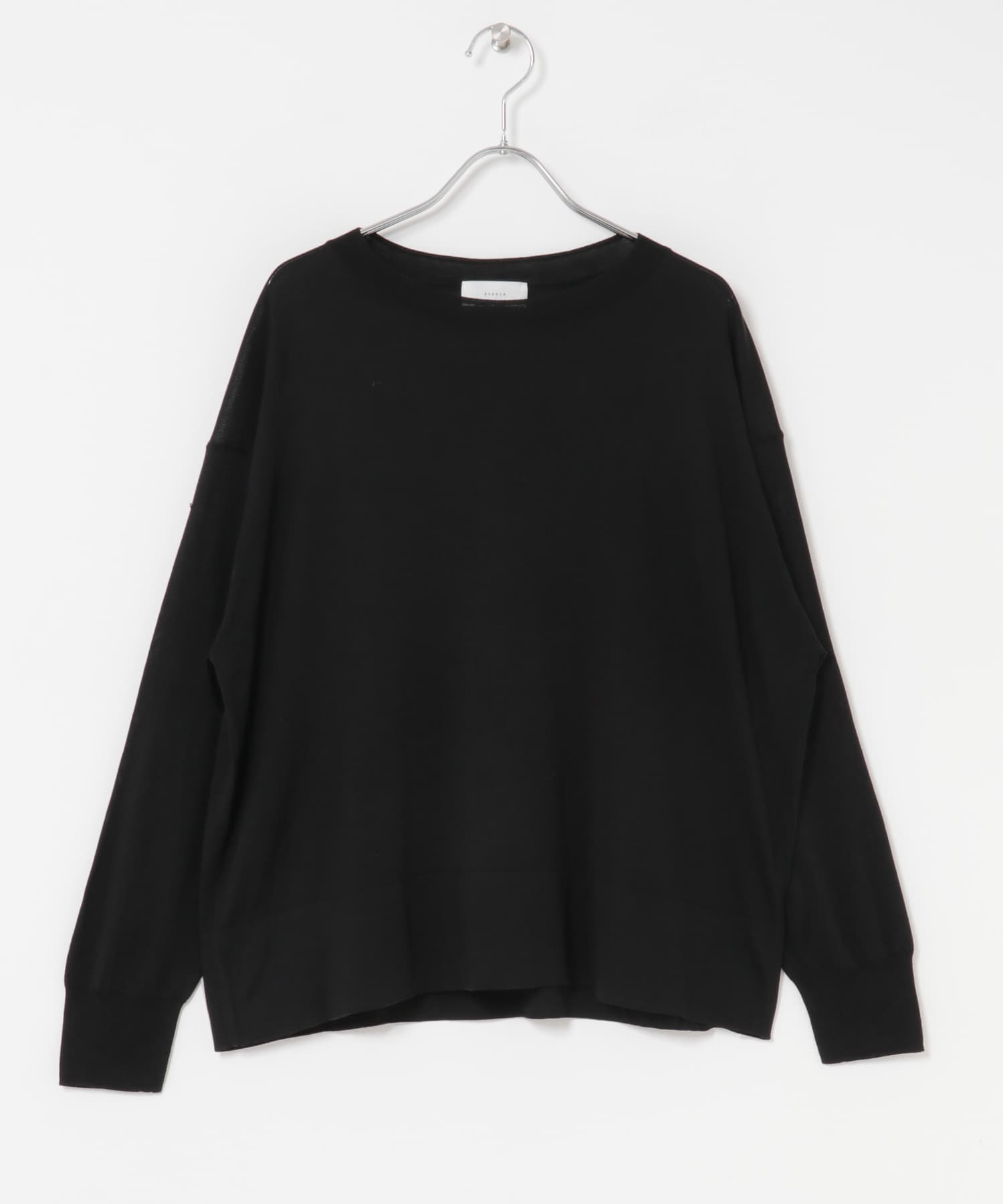 ウォッシャブルシルクワイドニット BLACK FREE
