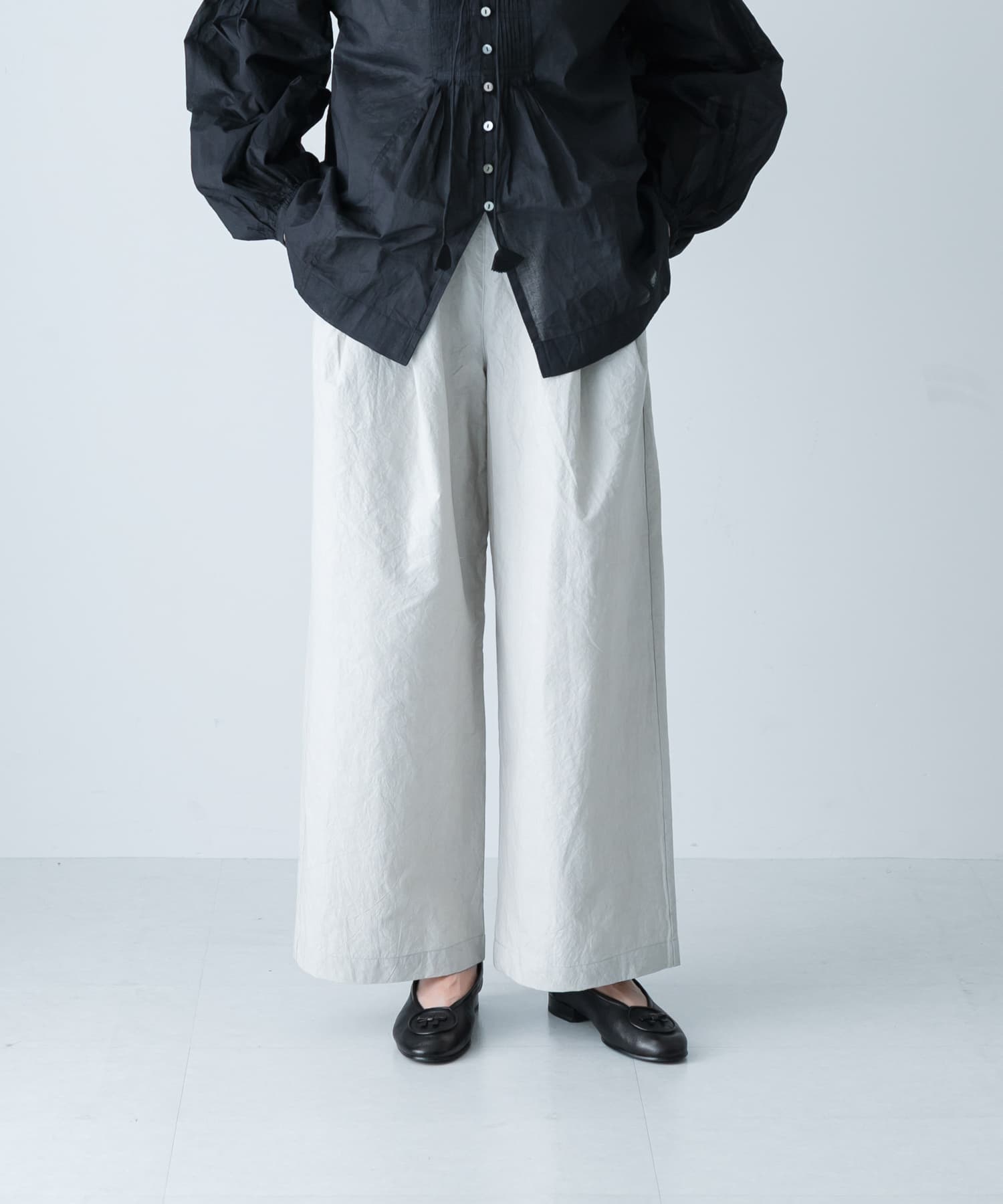 コットン2タックイージーパンツ