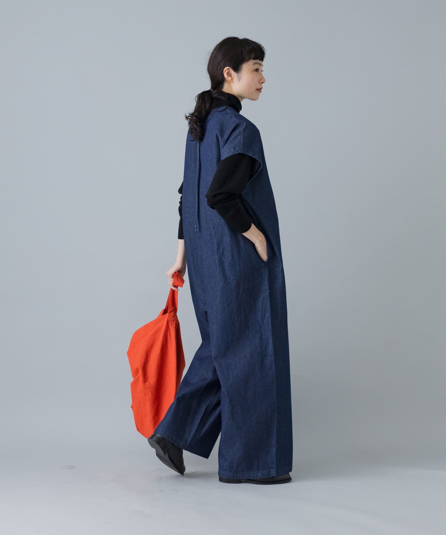 2サイズ展開』デニムワイドオールインワン(0 INDIGO): ボトム｜URBAN