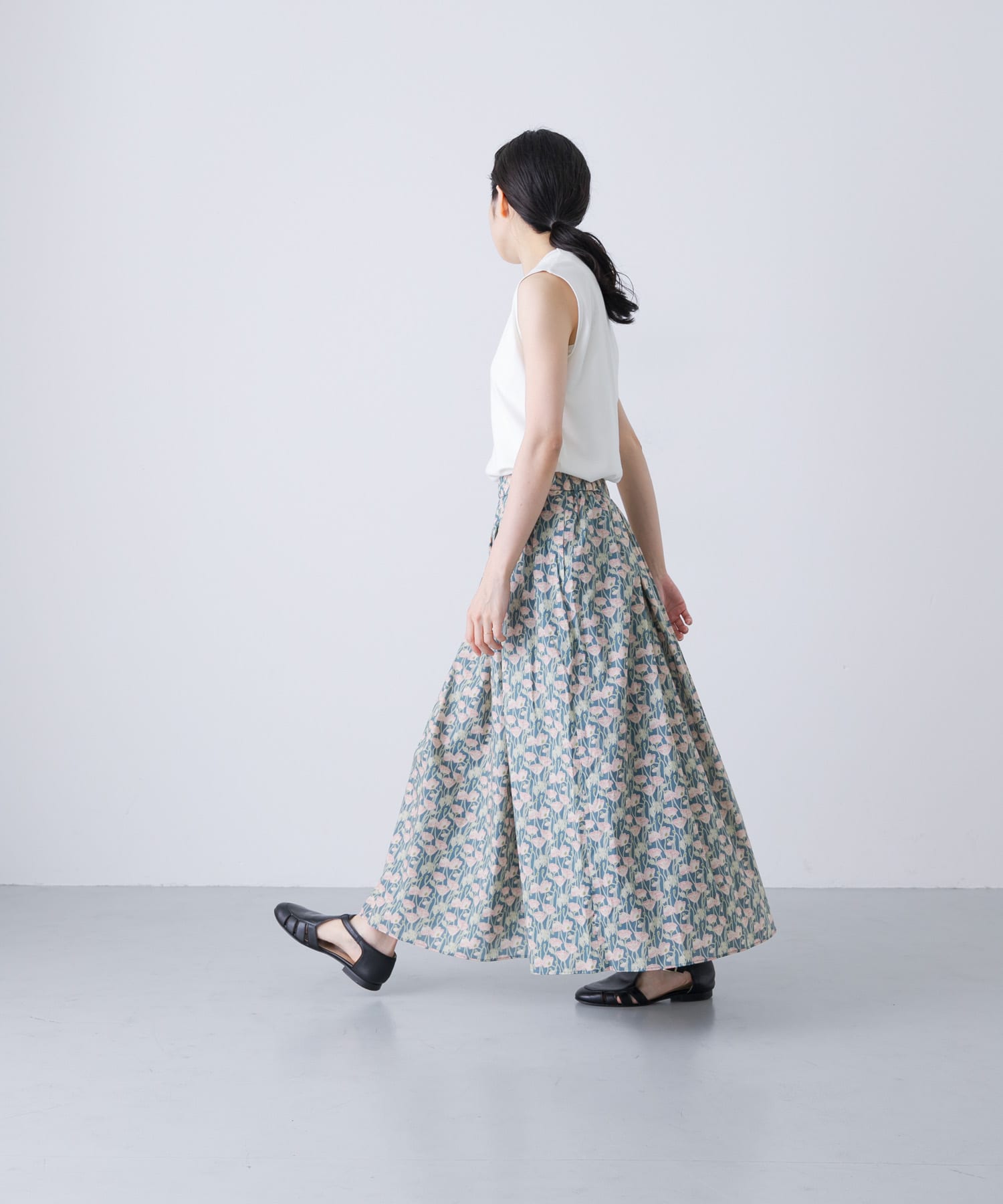 リバティプリントスカート Poppy FREE