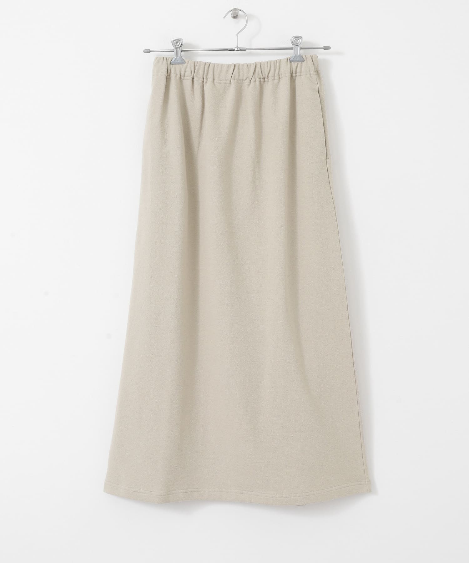 ドライコットンストレートスカート L.BEIGE FREE