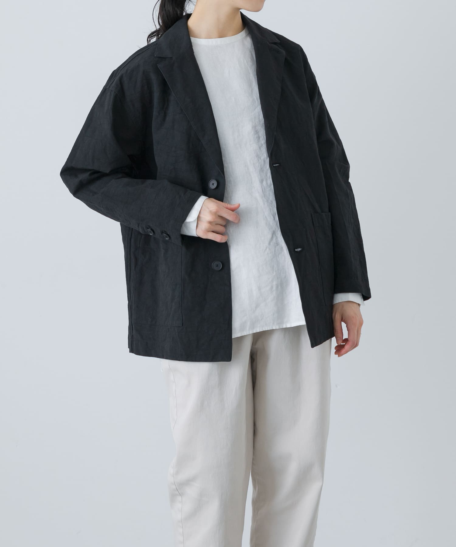 『ユニセックス』Tailored jacket BLACK 2