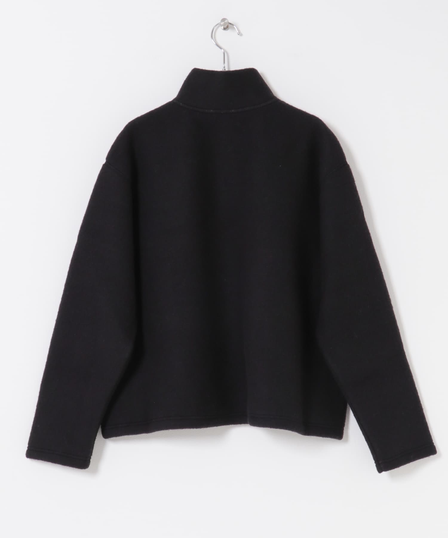 ウールコットンフリースプルオーバー BLACK Free