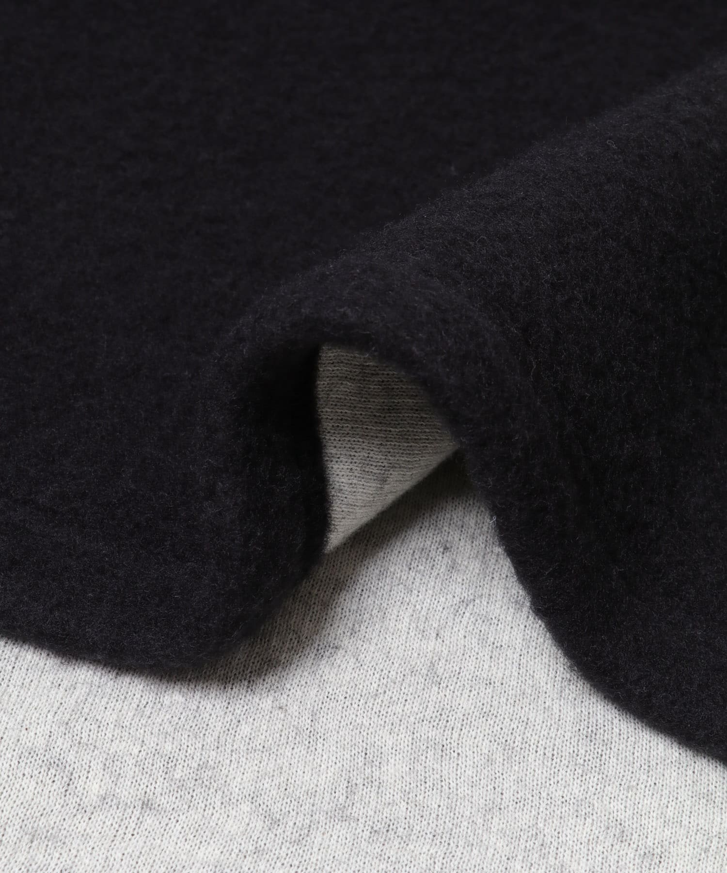 ウールコットンフリースプルオーバー BLACK Free