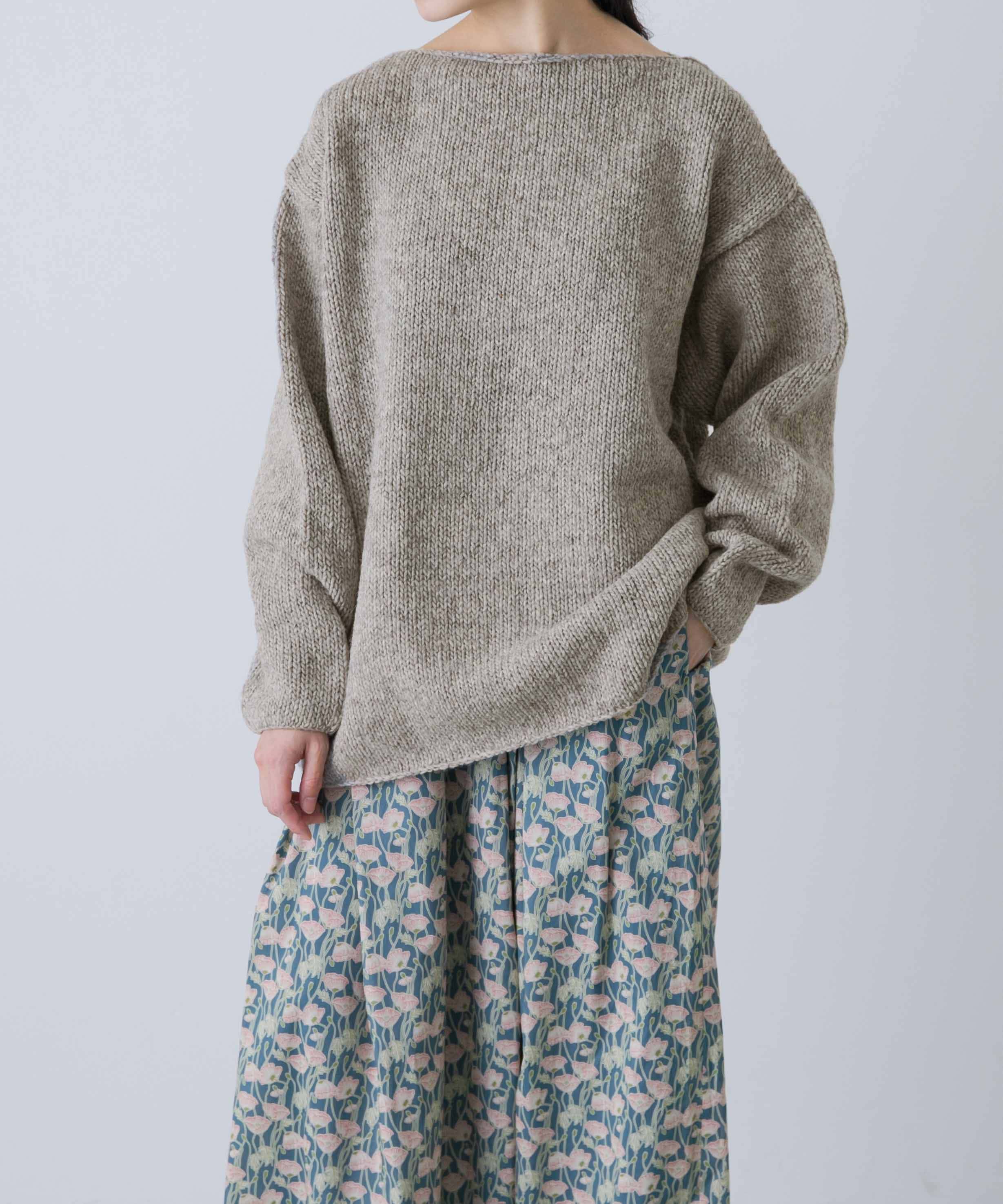 『2サイズ展開』ペルーボートネックニット