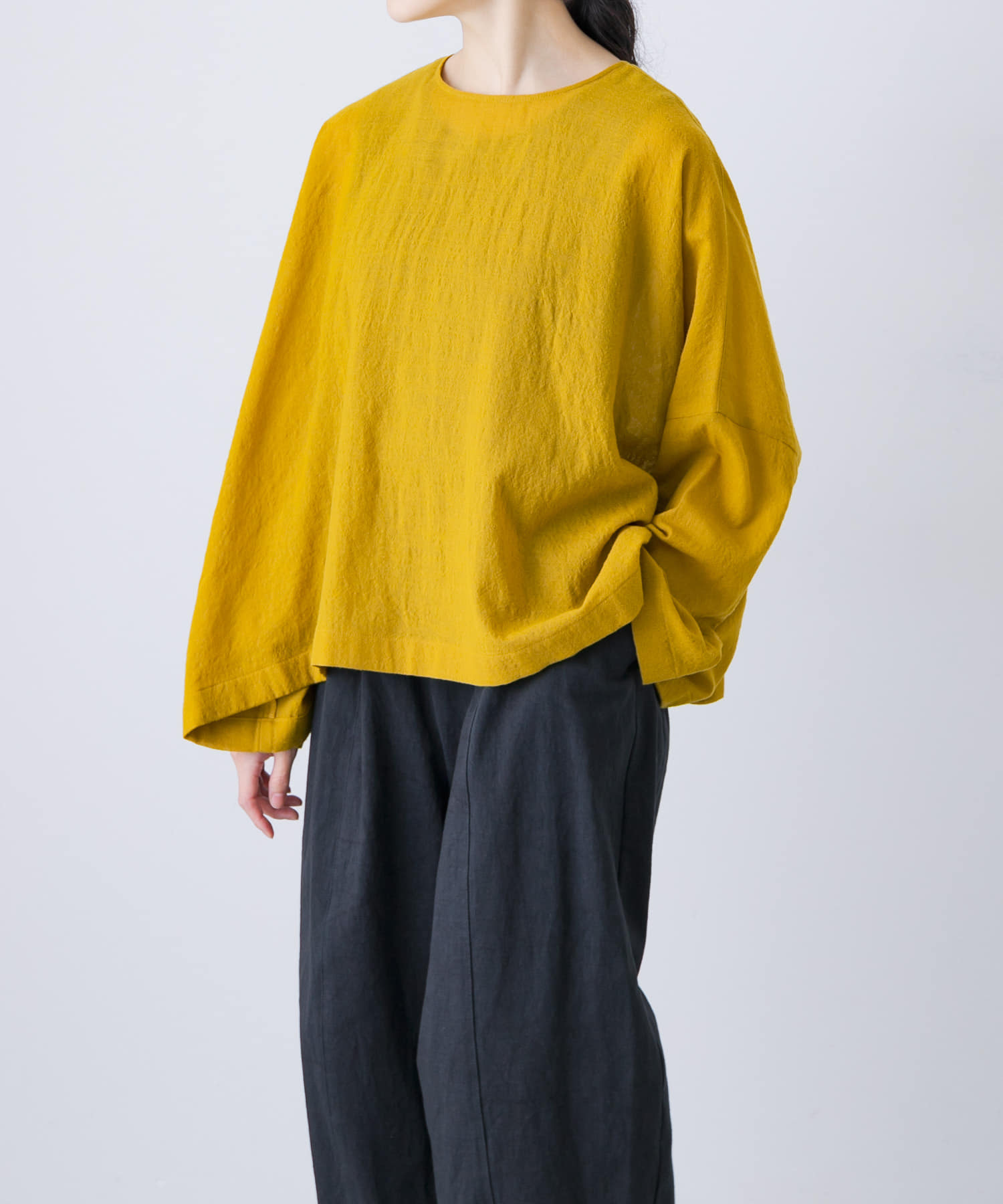 ウールガーゼワイドプルオーバー