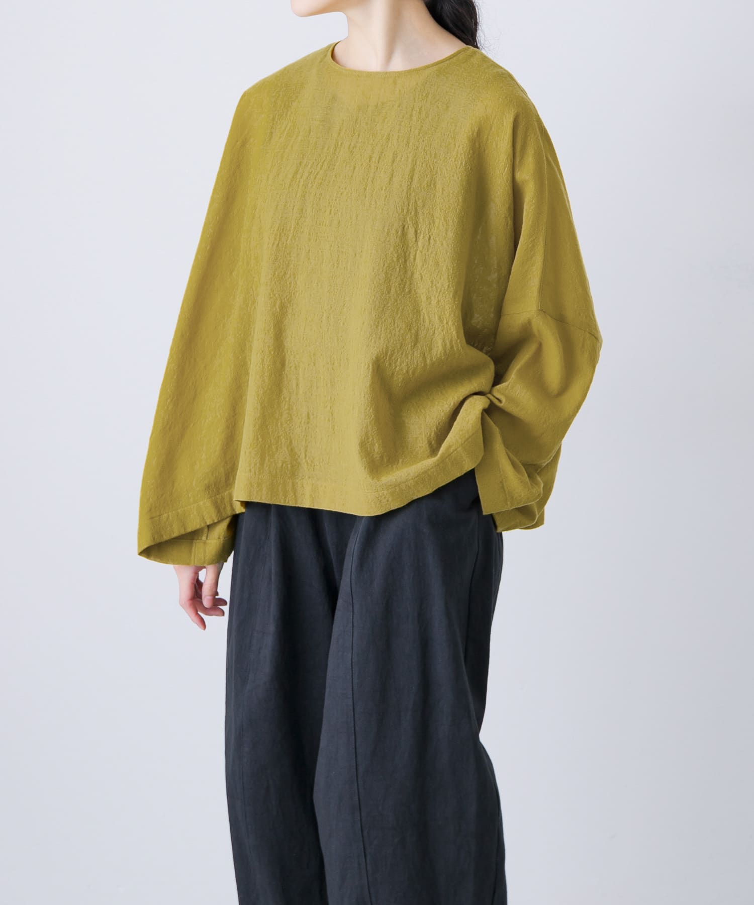 ウールガーゼワイドプルオーバー