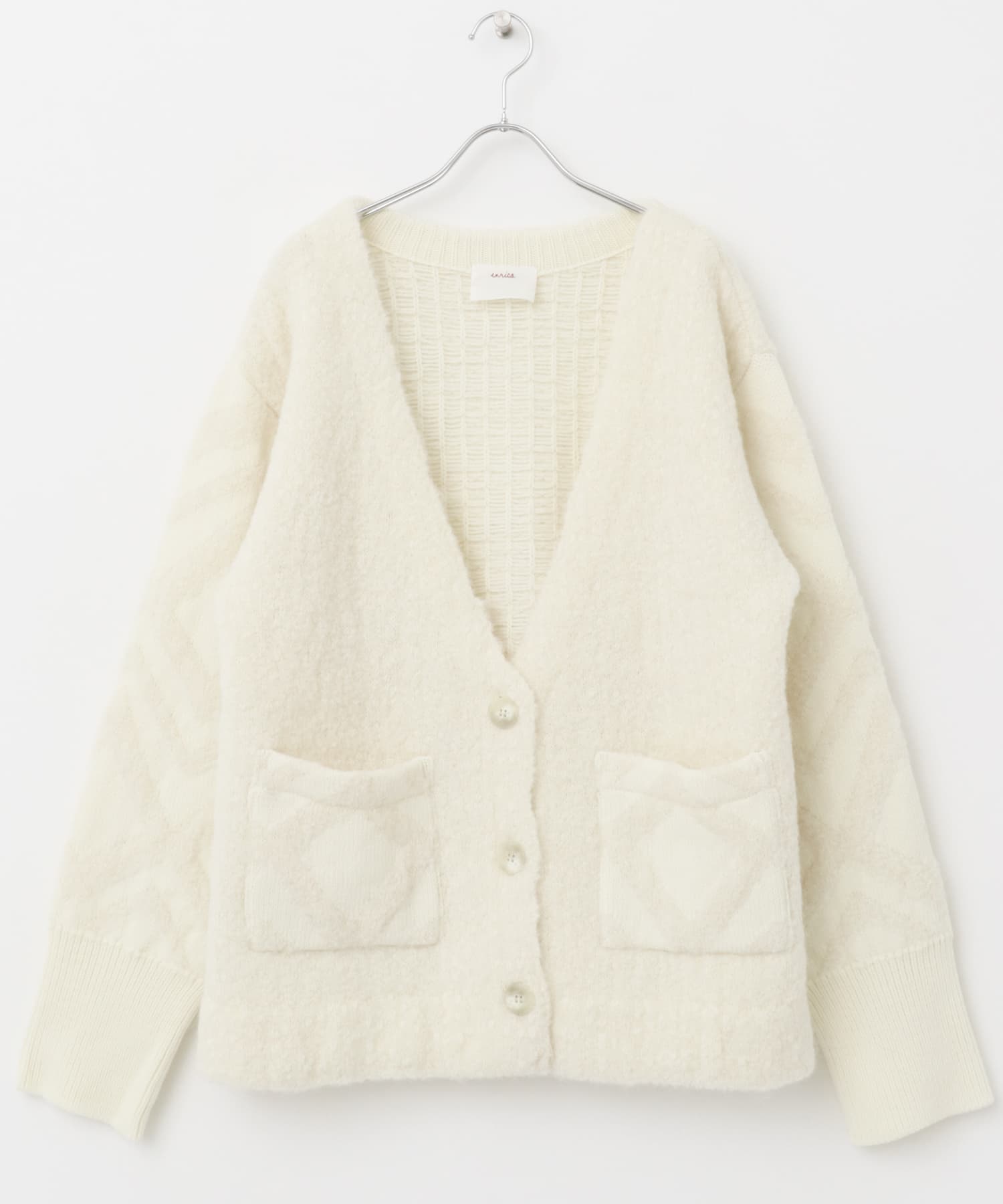enrica　KNIT CARDIGAN NATURAL FREE