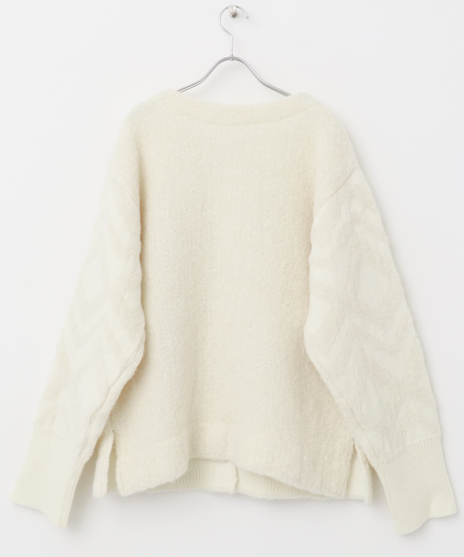 enrica　KNIT CARDIGAN NATURAL FREE