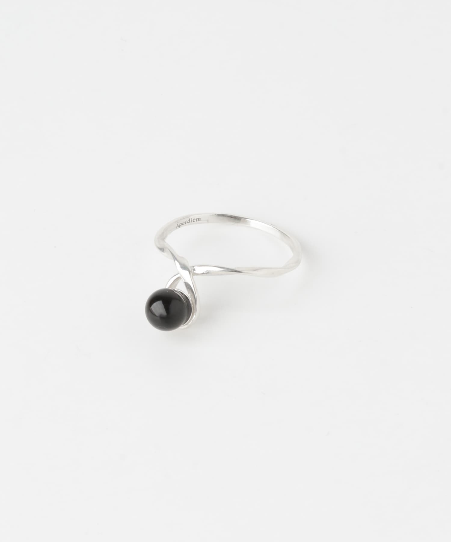 Aperdiem　Twirl Onyx Ring(SV)