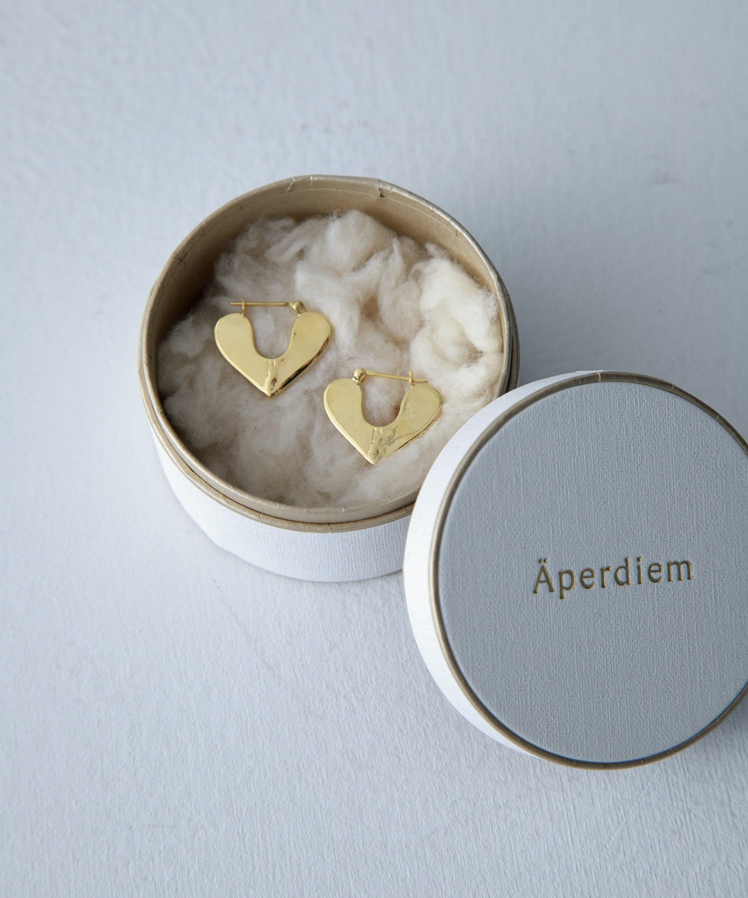 Aperdiem　Flat Heart Pierce(G) Gold FREE