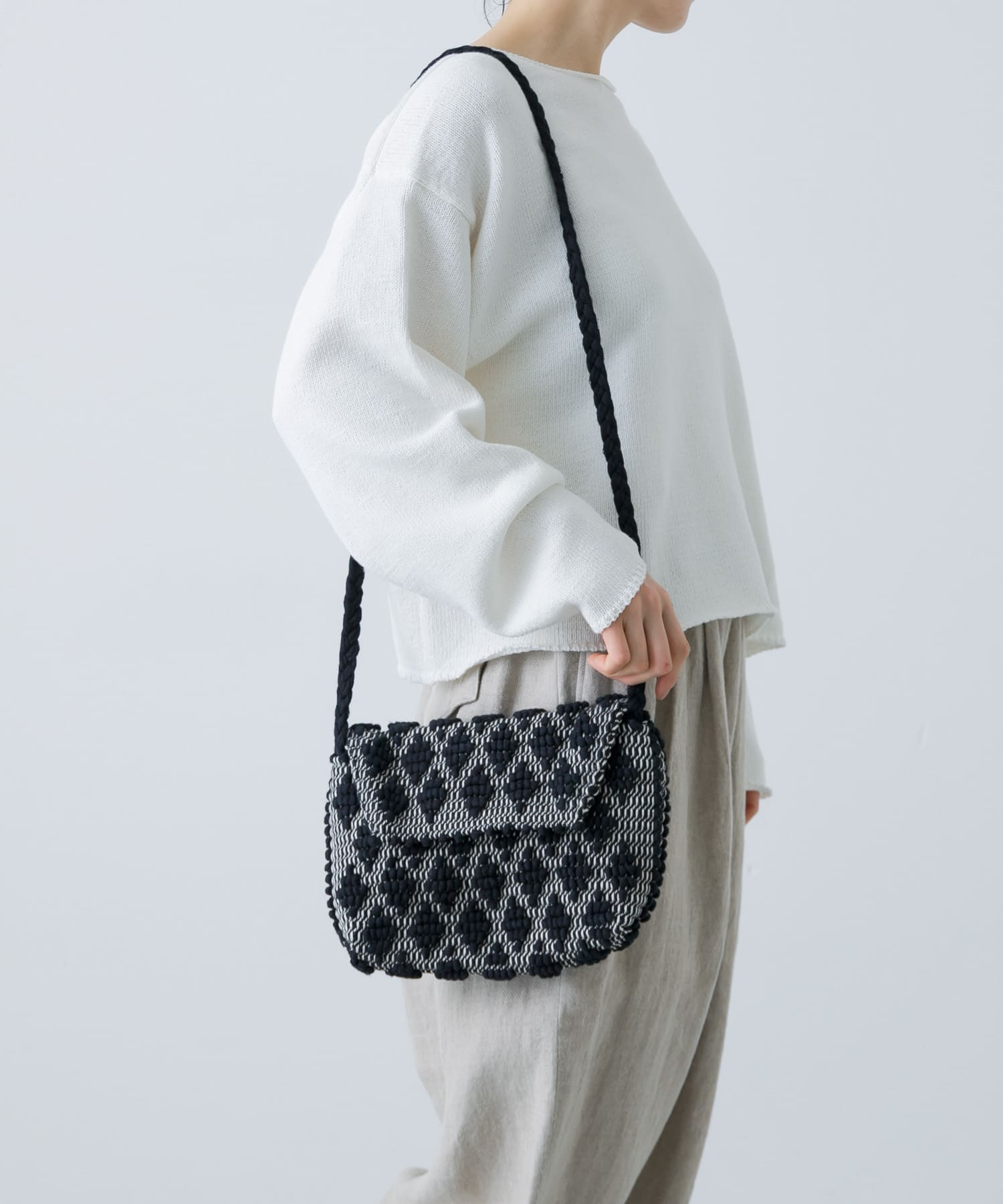 『別注』Antonello Tedde×かぐれ　ROMBETTI CLUTCH STRAP 別注Black one