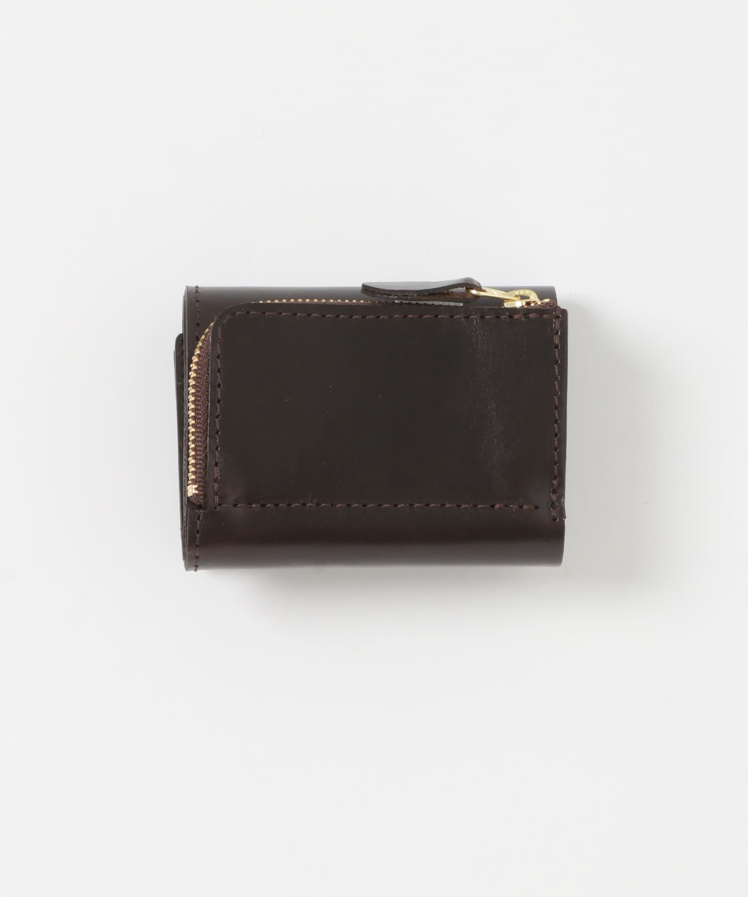 MASTER&Co.　SADDLE PULL UP MINI PURSE CHOCO FREE
