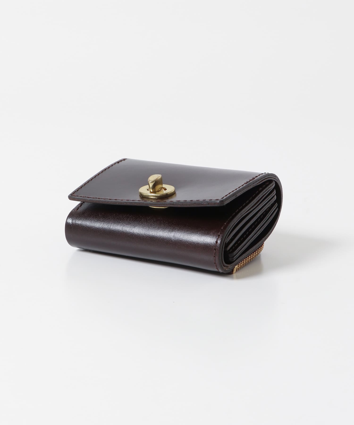 MASTER&Co.　SADDLE PULL UP MINI PURSE CHOCO FREE