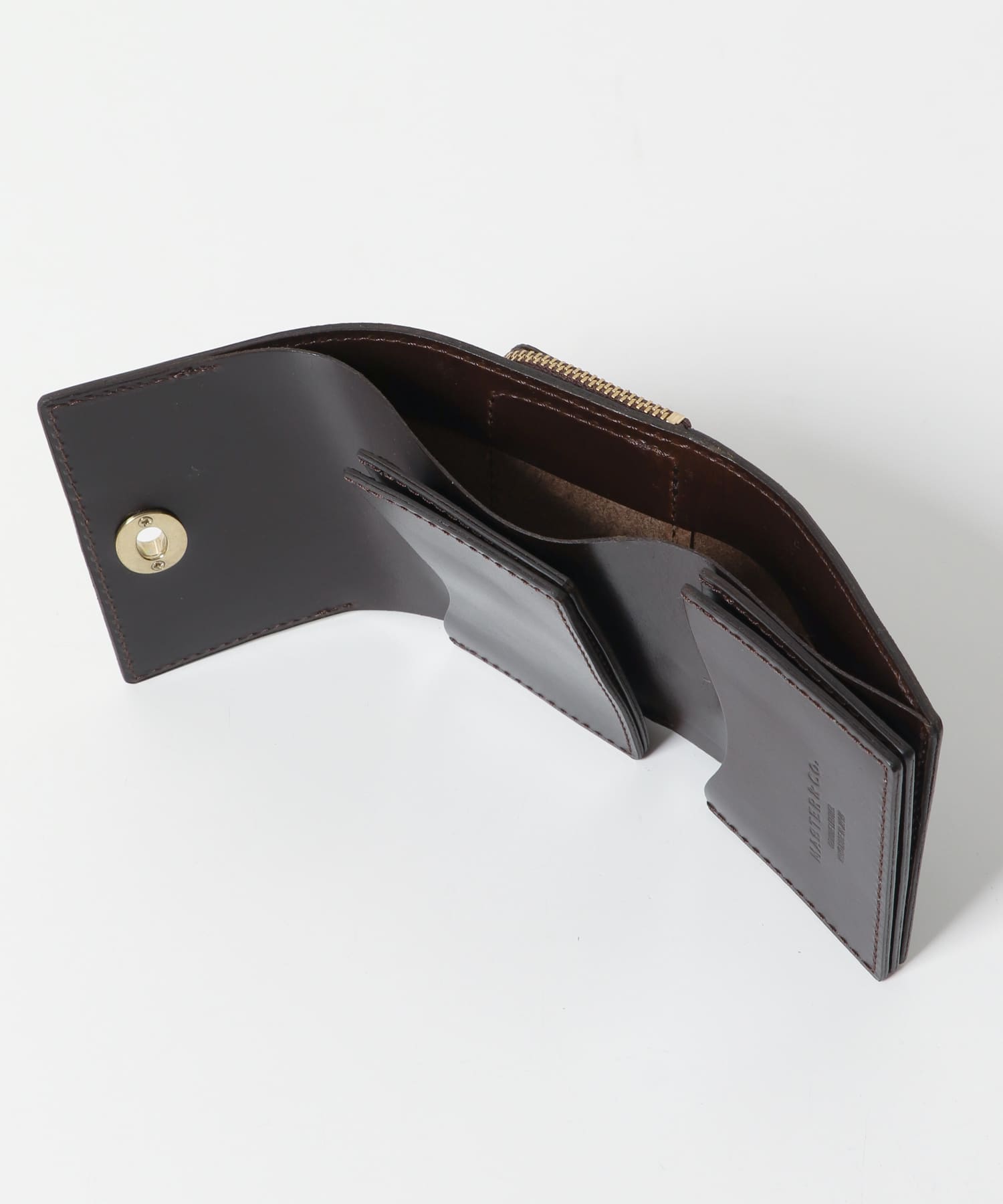 MASTER&Co.　SADDLE PULL UP MINI PURSE CHOCO FREE