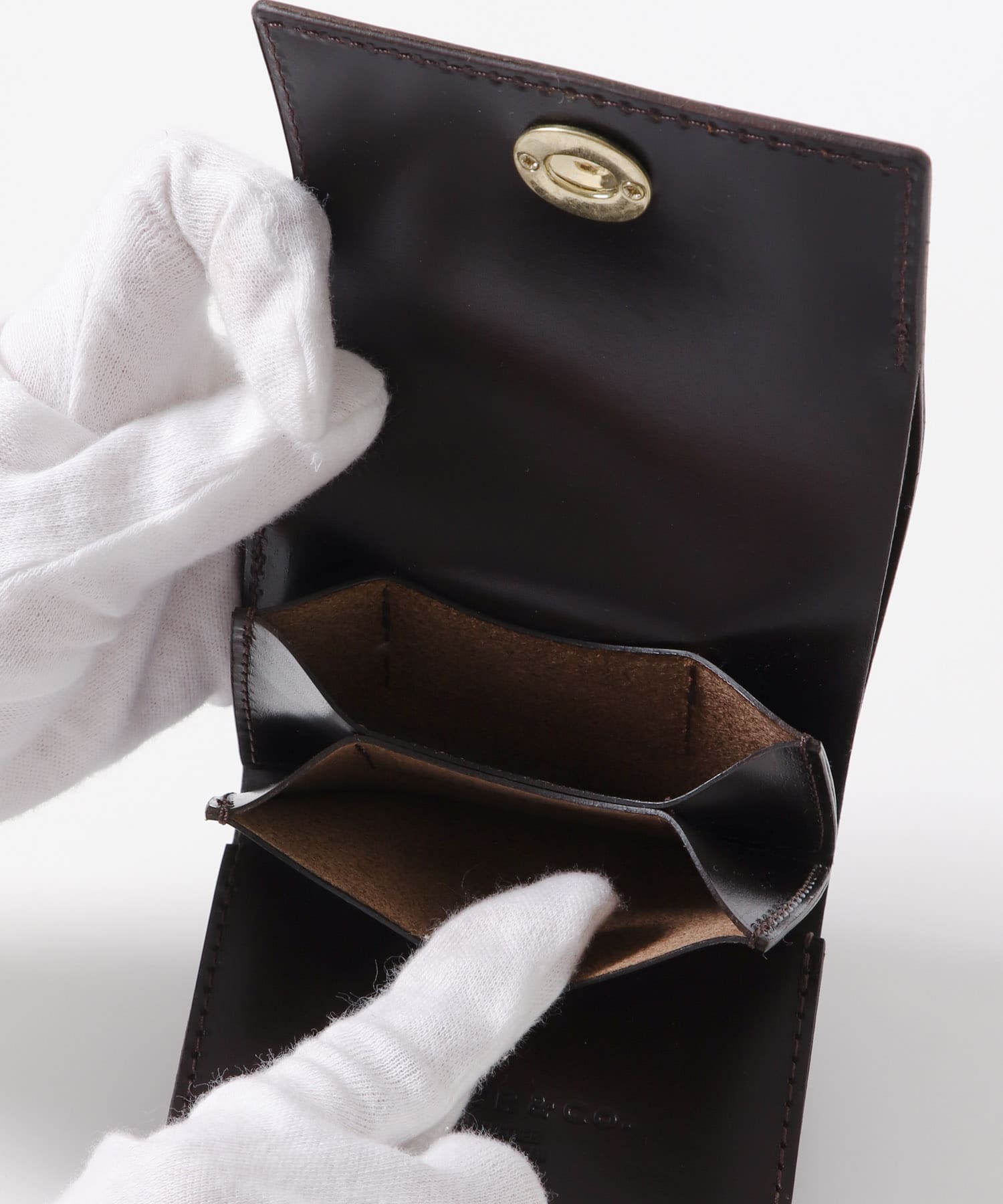 MASTER&Co.　SADDLE PULL UP MINI PURSE CHOCO FREE