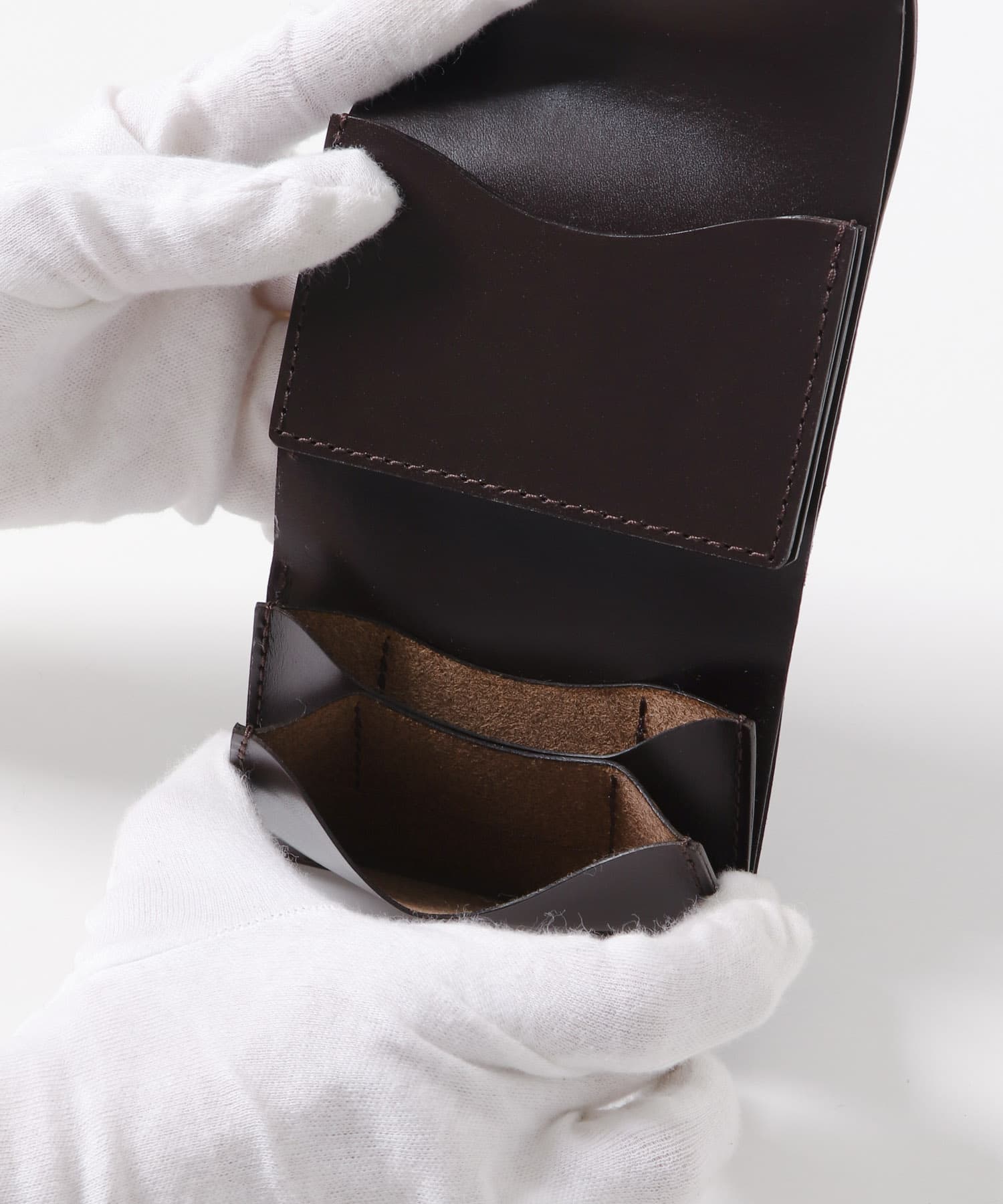 MASTER&Co.　SADDLE PULL UP MINI PURSE CHOCO FREE