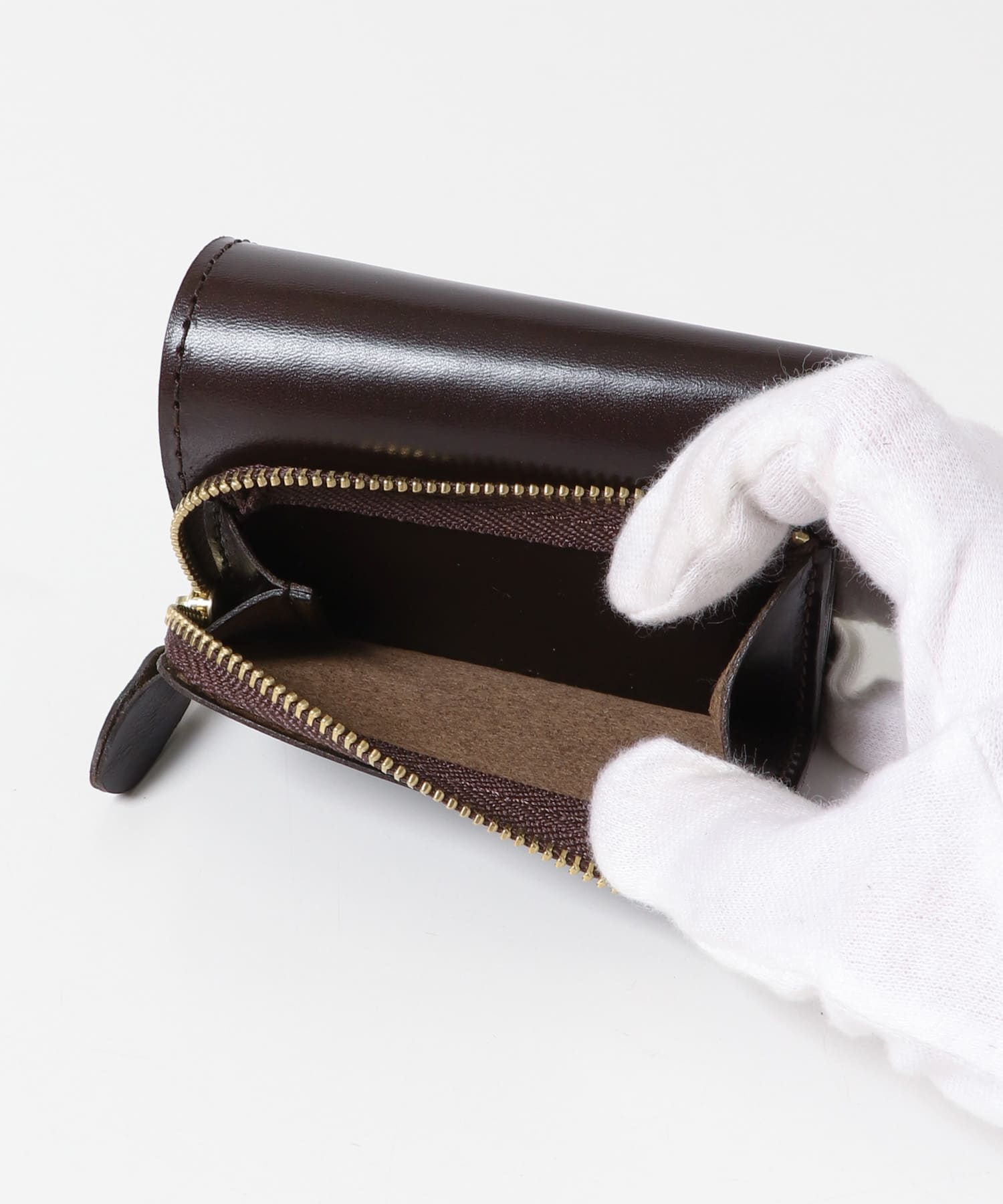 MASTER&Co.　SADDLE PULL UP MINI PURSE CHOCO FREE