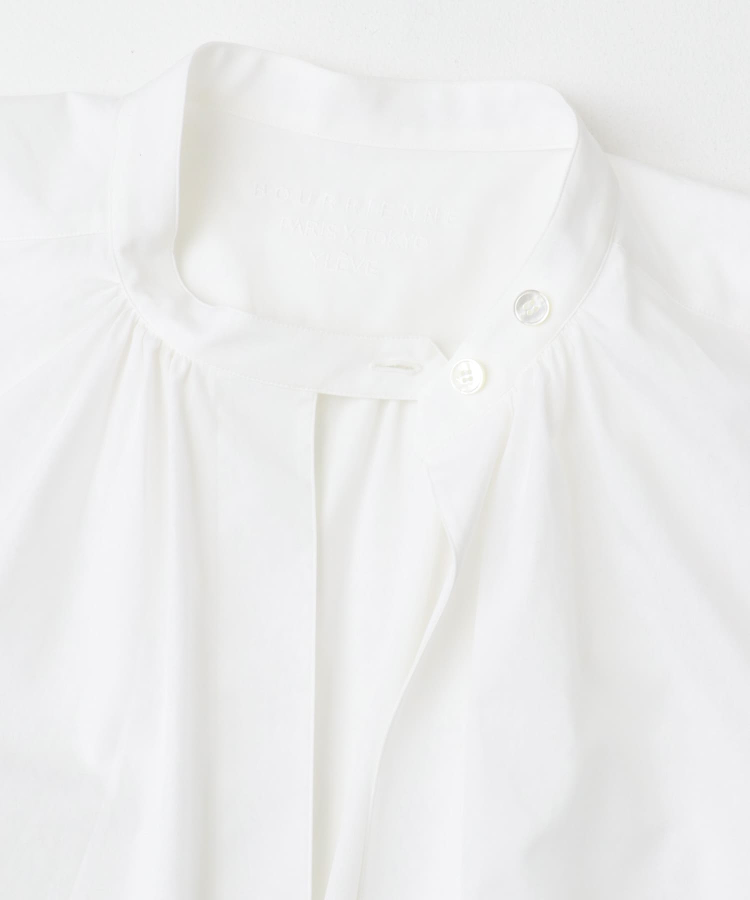 YLEVE　COTTON TYPEWRITER SHIRTS WHITE 1
